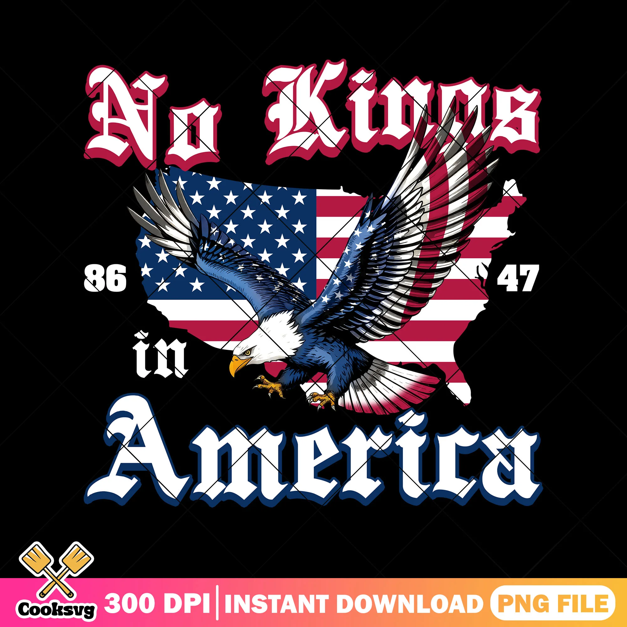No kings 86 47 america png, america eagles png, no kings png
