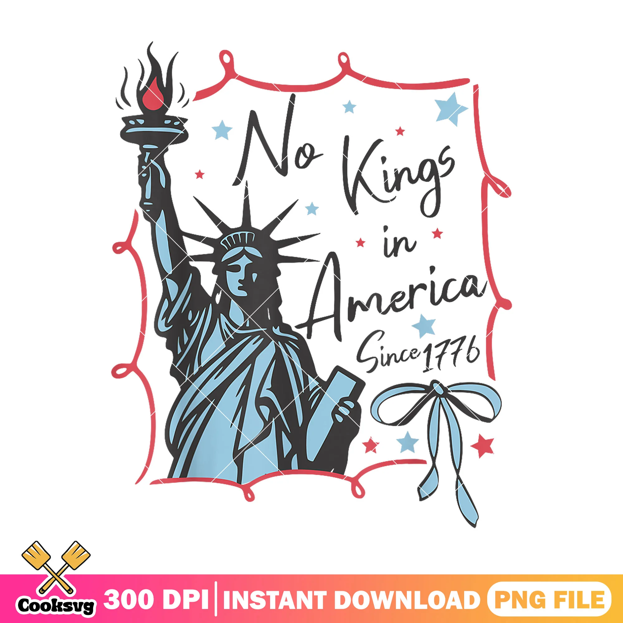 No kings america statue png, america no kings png, no kings quote png