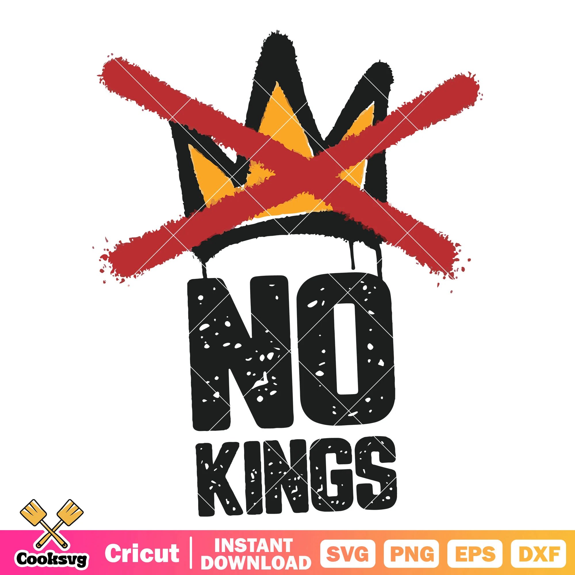 No kings crown america svg, no kings day svg, america no king svg