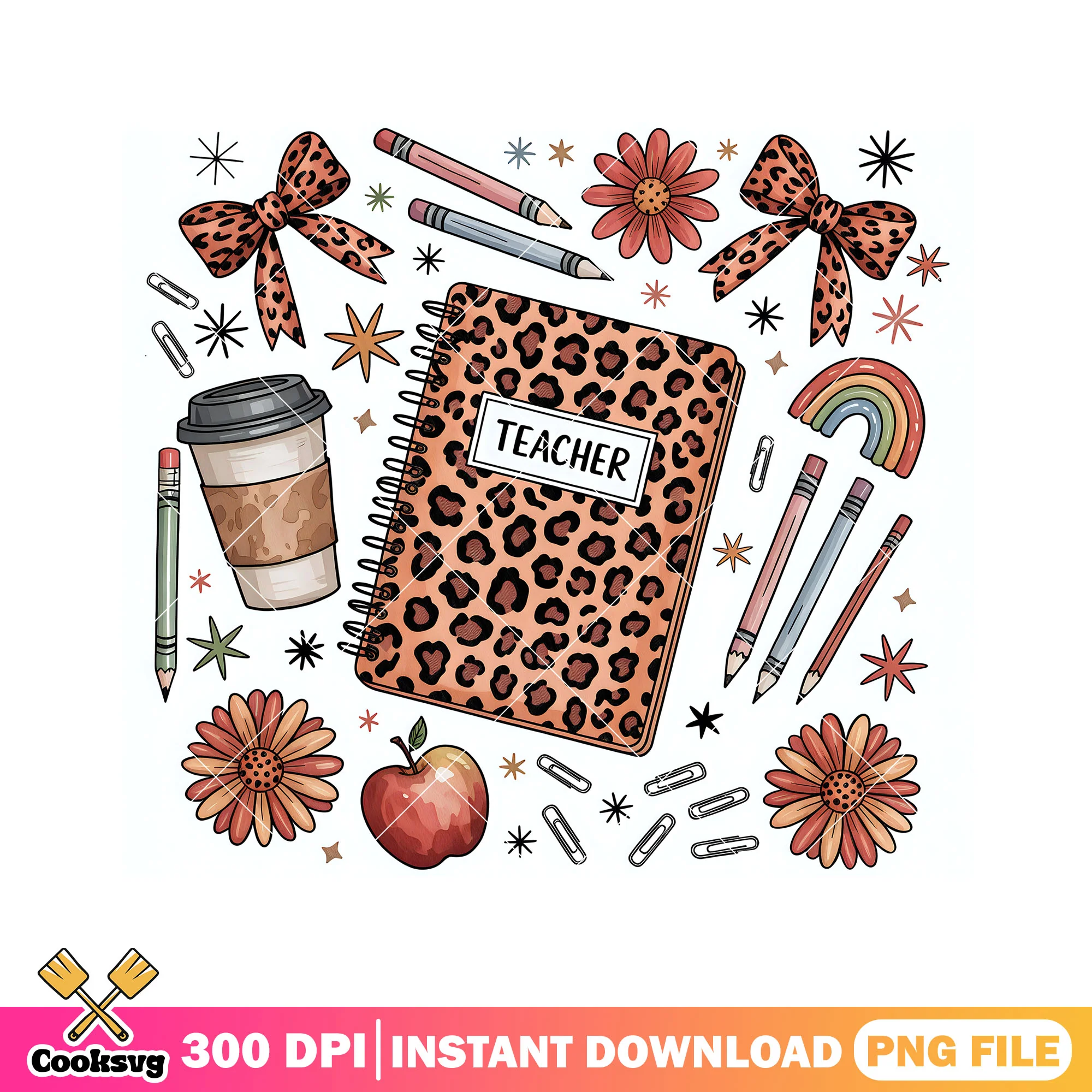 Notebook of teacher png, book design png, happy back to school png