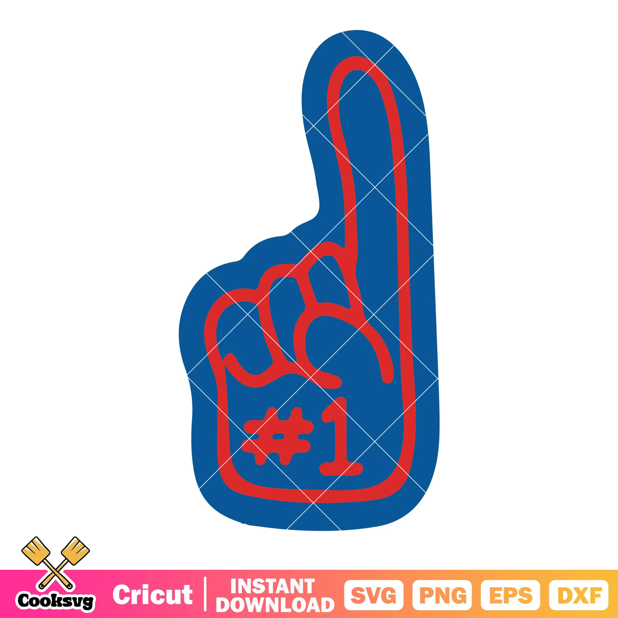 Number 1 foam finger svg, buffalo bills svg, nfl celebration svg