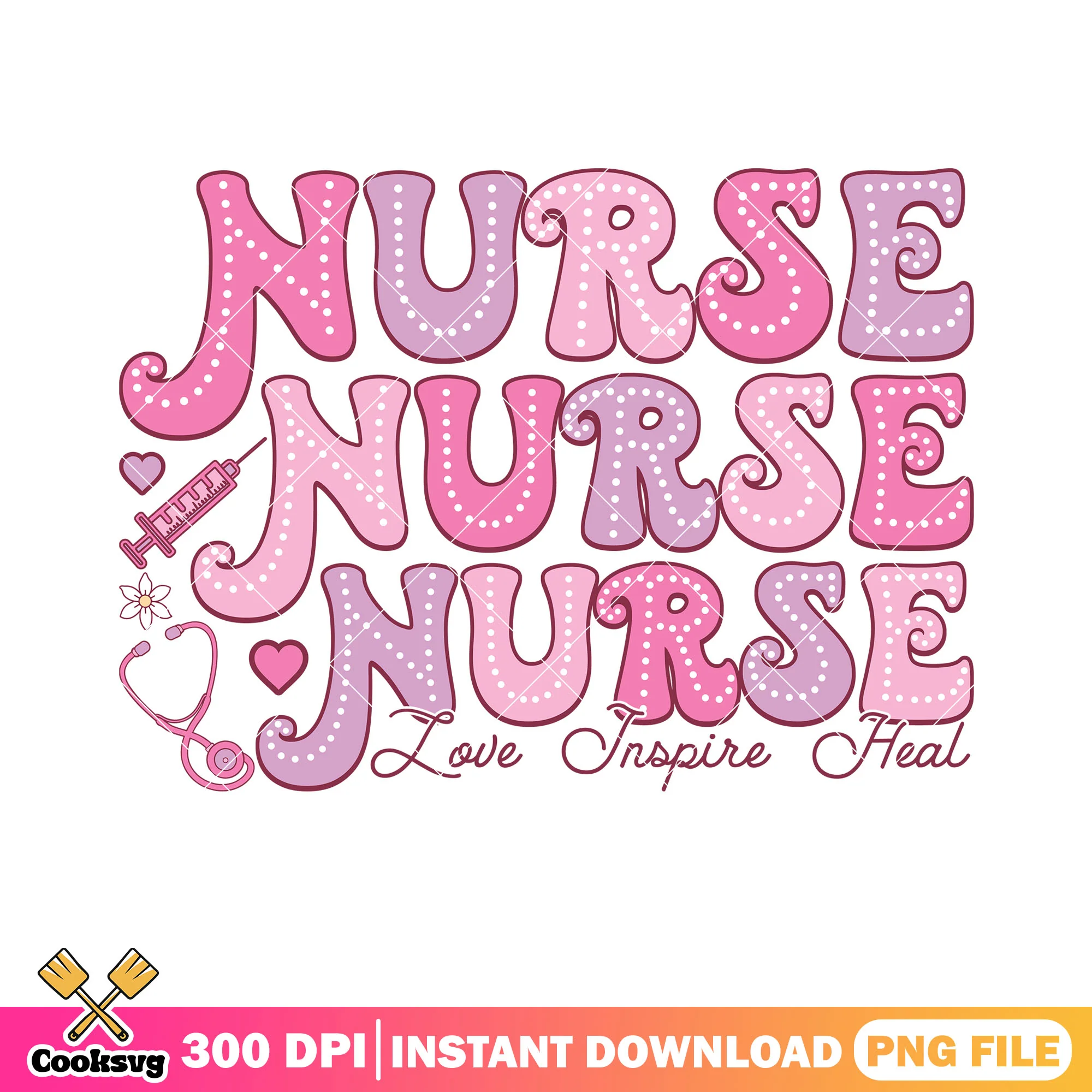 Nurse love inspire heal png, valentine love png, valentine season png