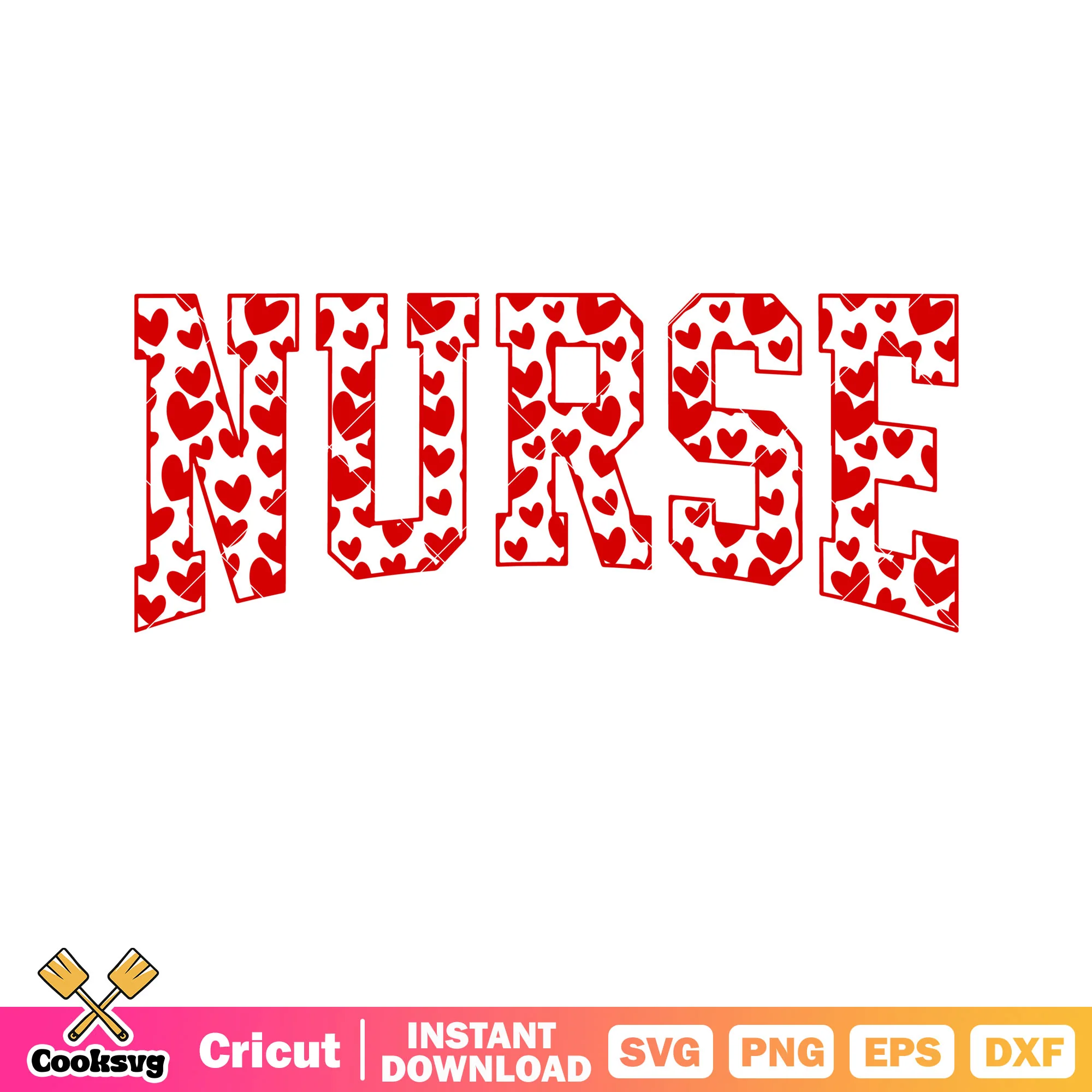 Nurse valentine red love svg, nurse valentine svg, love valentine svg