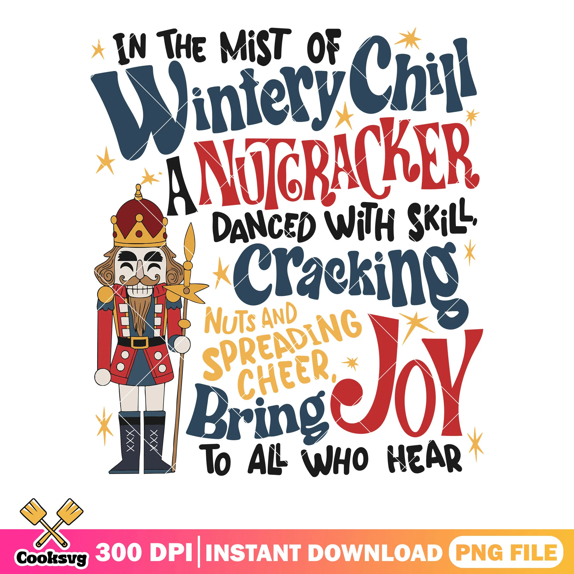 Nuts spreading cheer png, merry xmas png, nutcracker png
