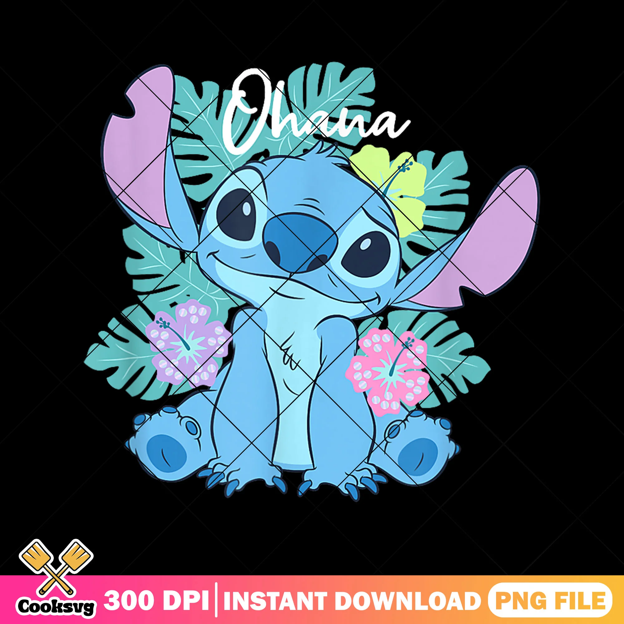 Ohana stitch vibes design png, ohana stitch png, cute stitch png