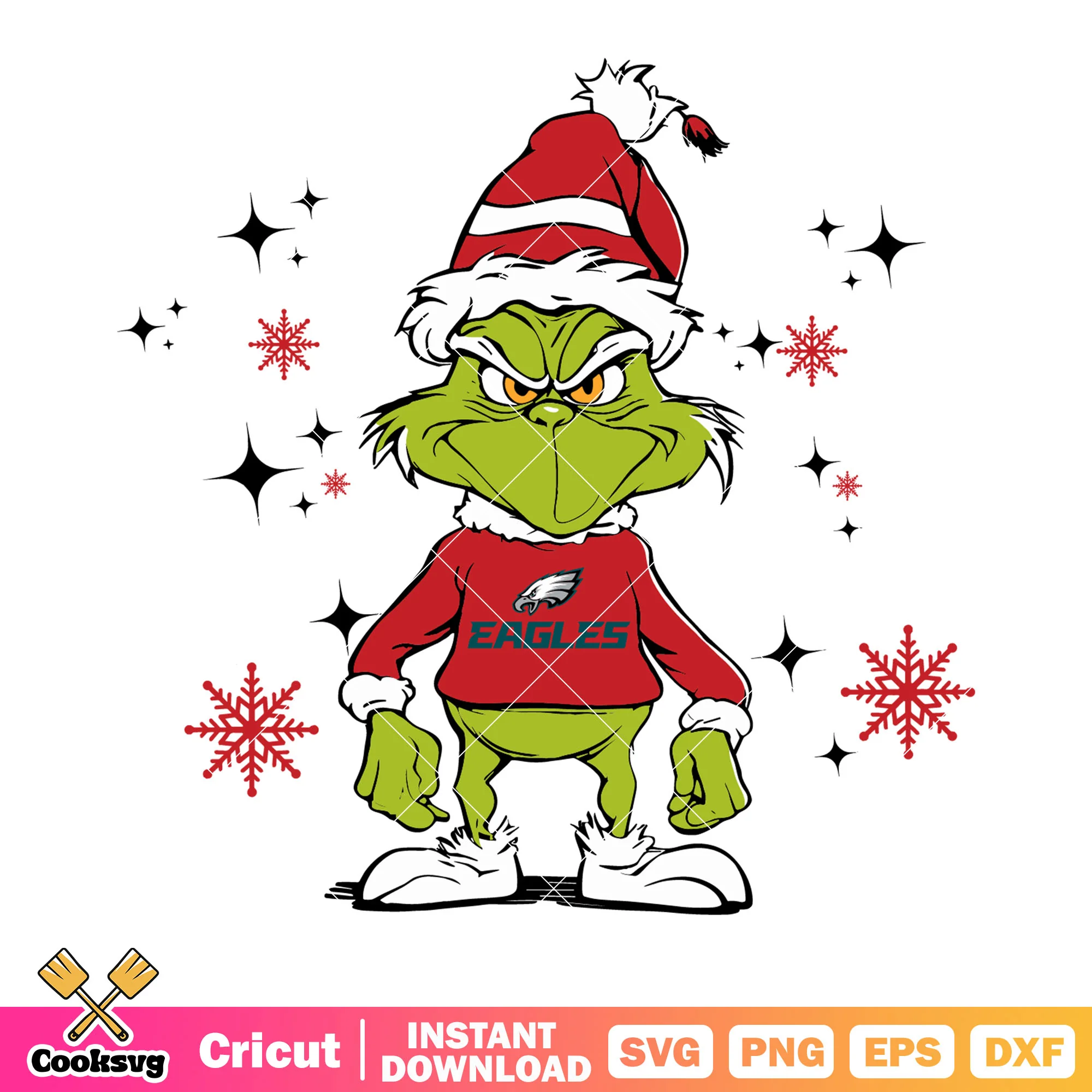 Old Grinch snowflake svg, starry night svg, santa claus costume svg