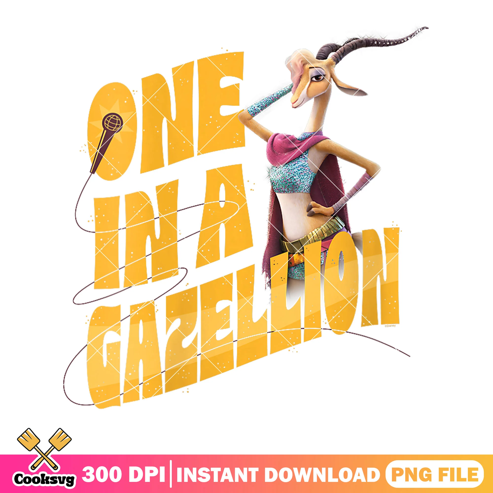 One in a gazellion png, gazelle zootopia png, zootopia movie png