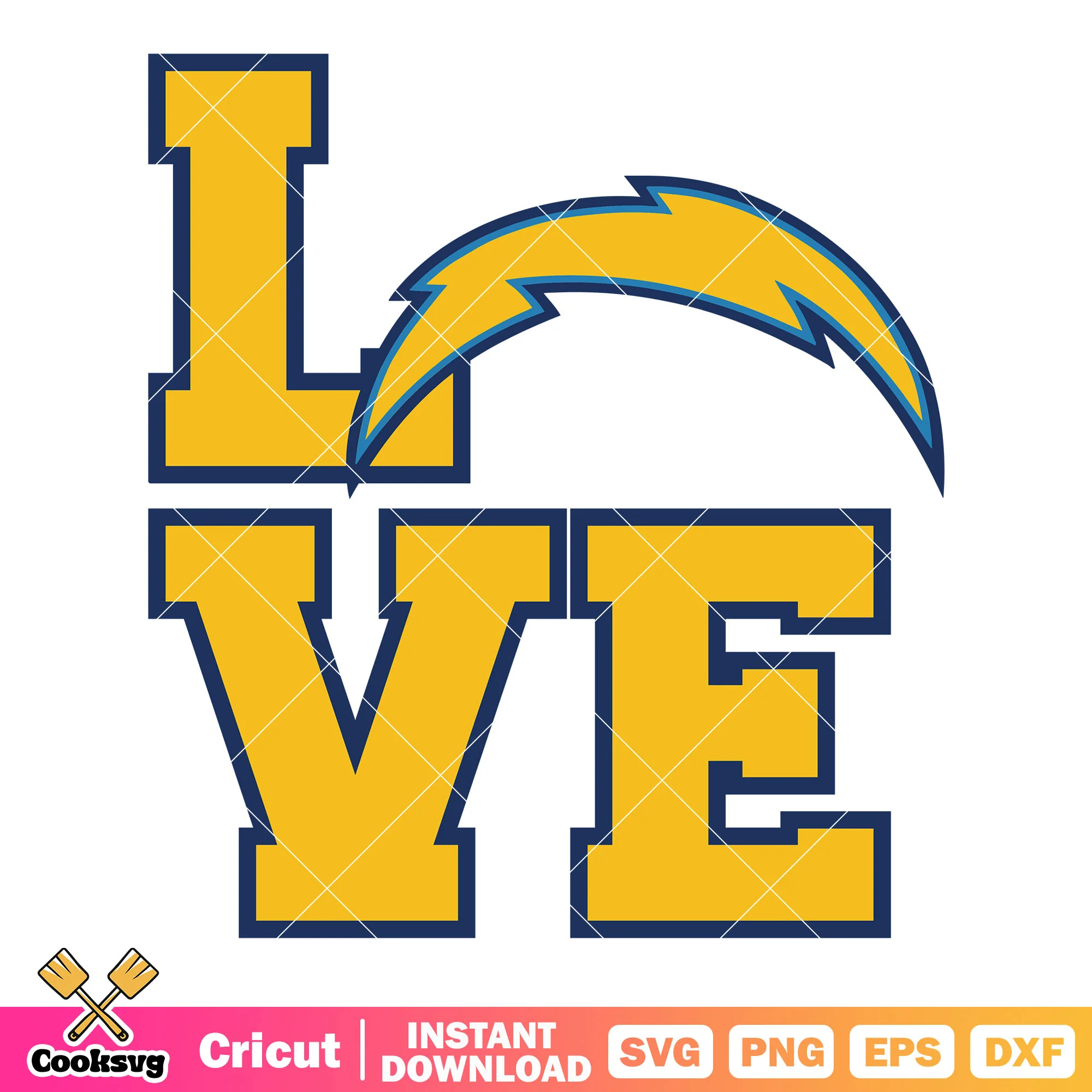 One love for my chargers svg, Los angeles svg, sofi stadium svg