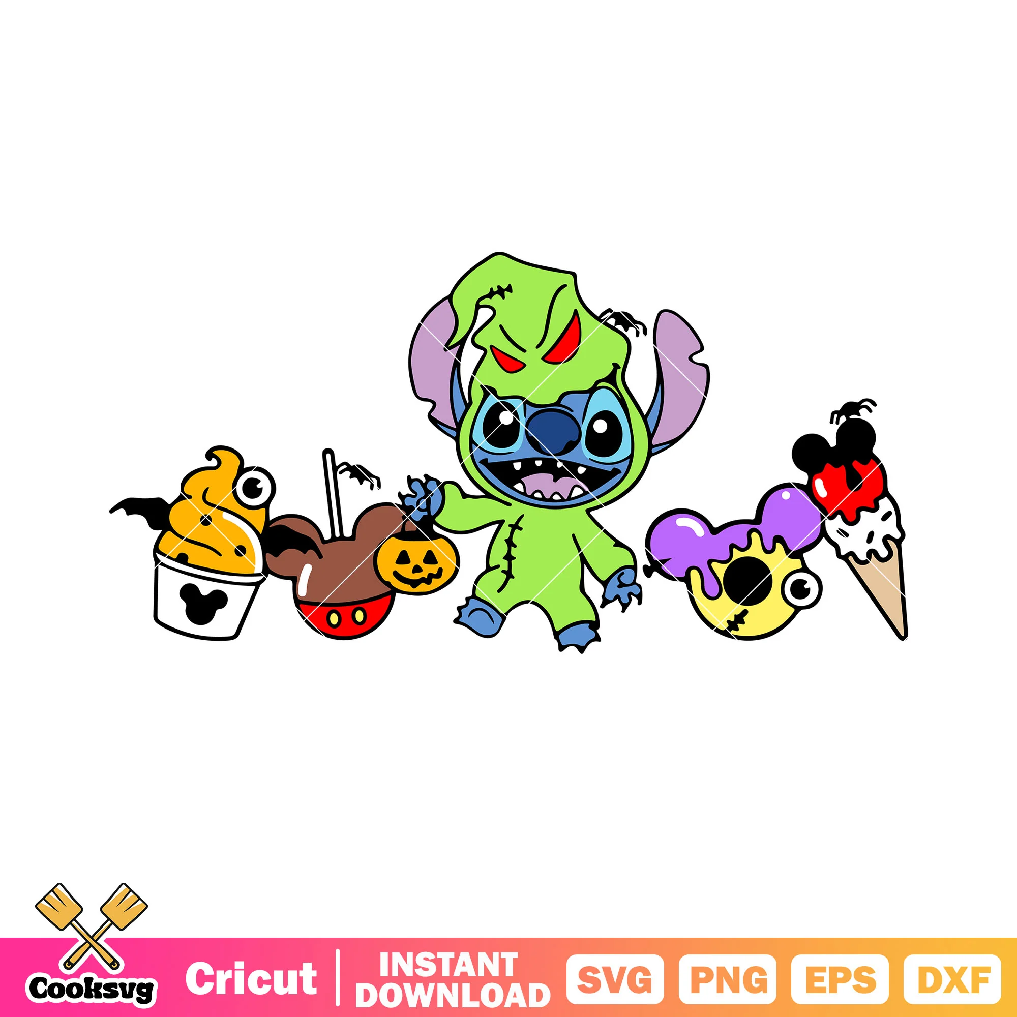 Oogie boogie costume svg, icecream svg, stitch character svg