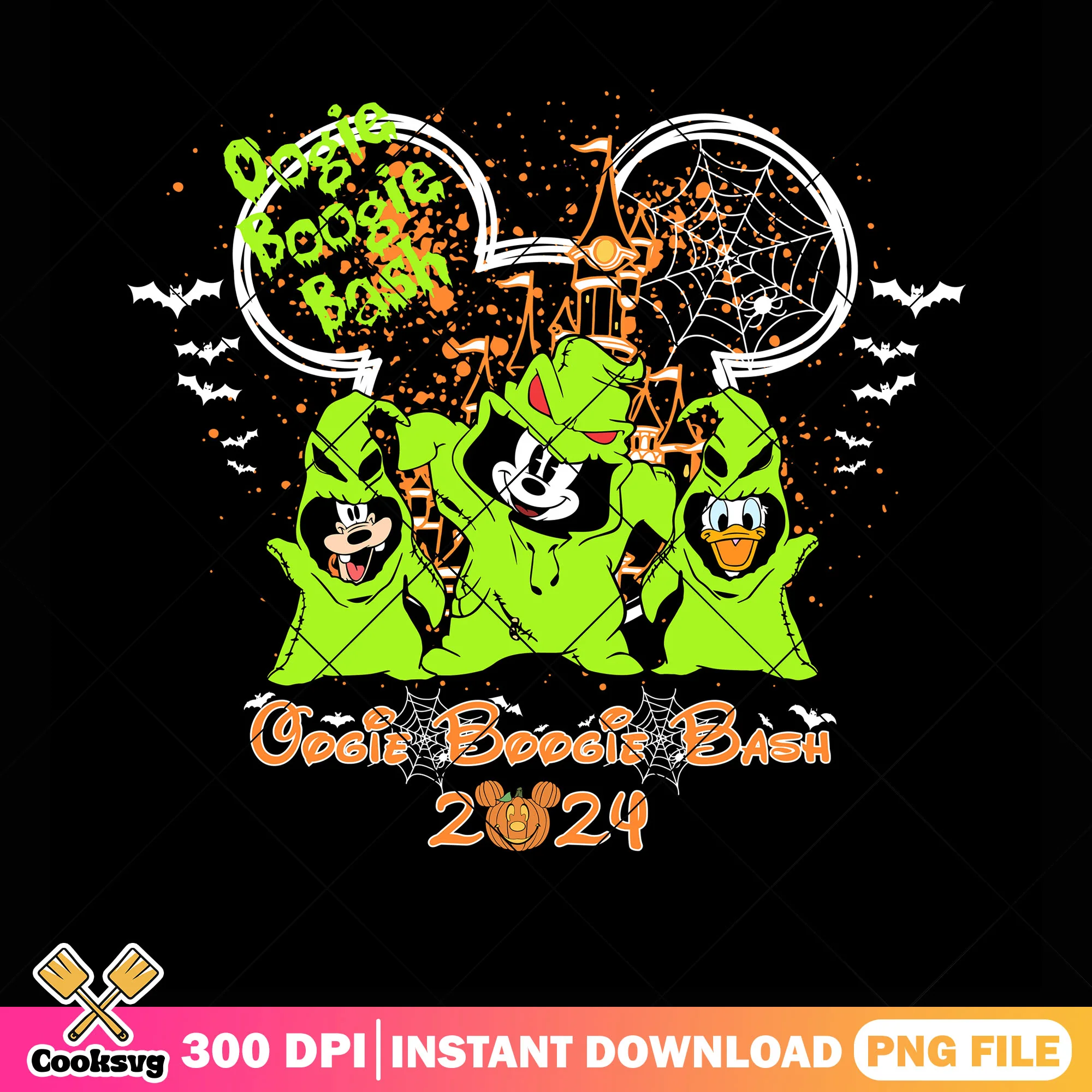 Orange Paint splatter png, oogie boogie png, halloween night png