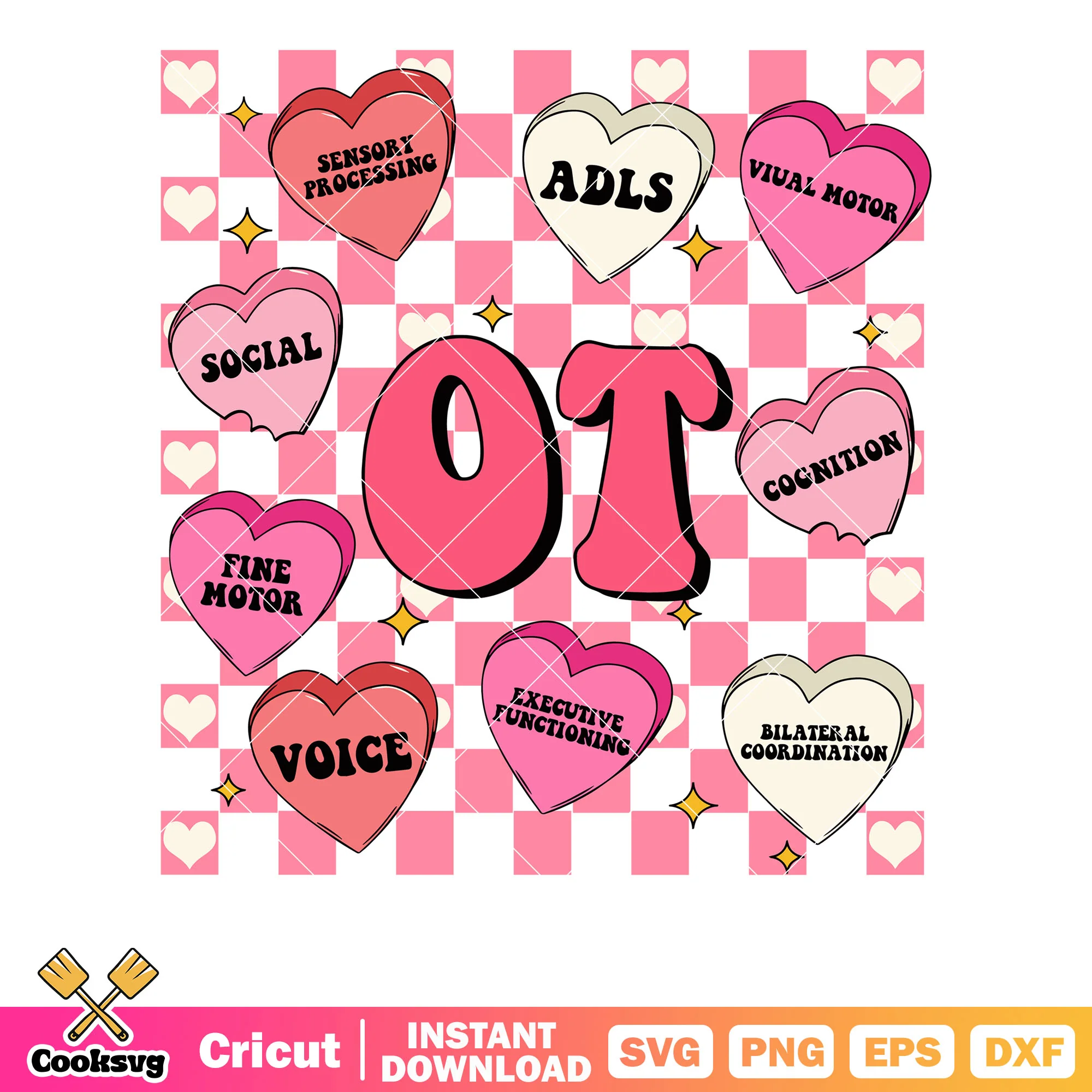 Ot valentine pink vibes svg, ot valentines svg, valentine vibe svg