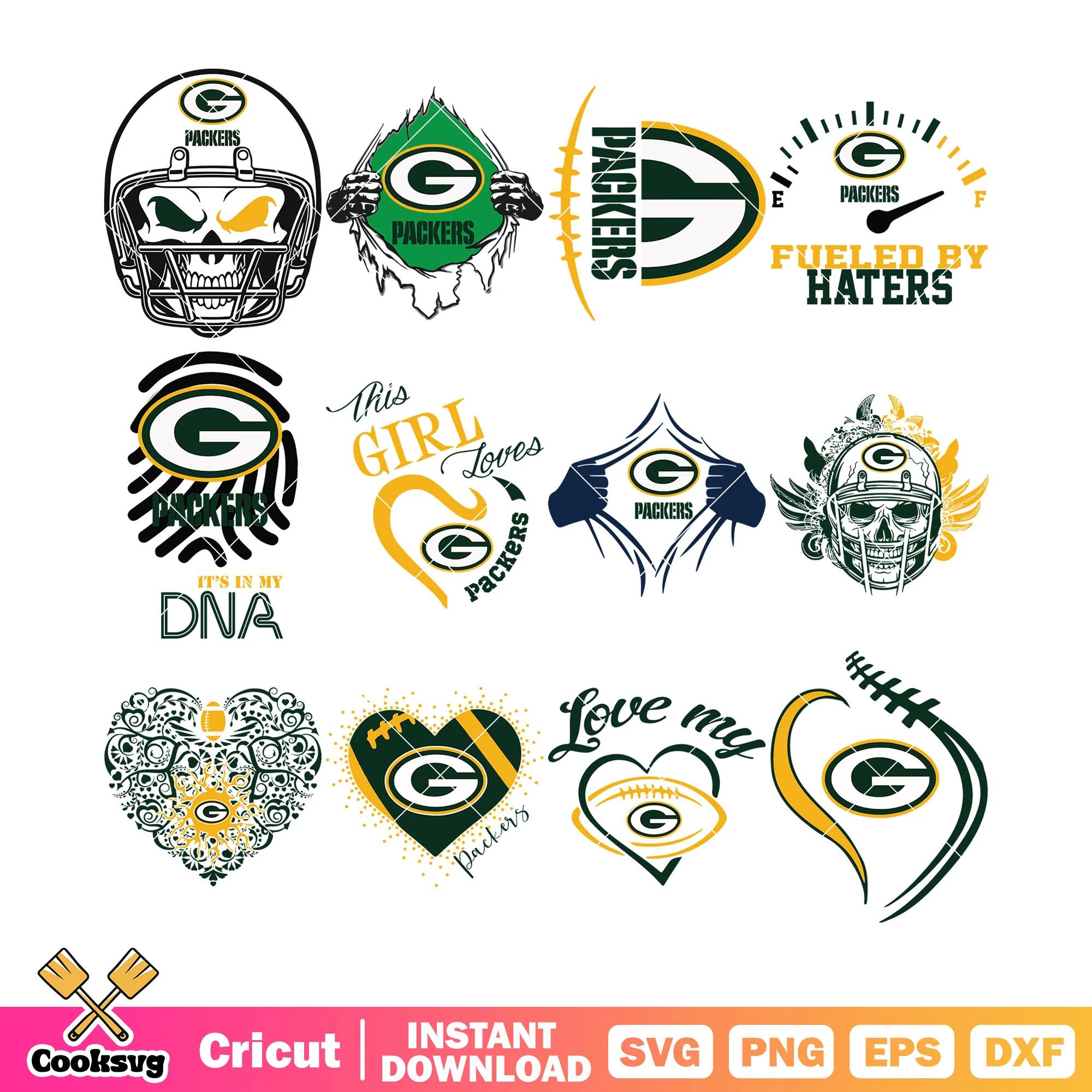 Packer loves this girl bundle svg, green bay packers svg, nfl teams svg
