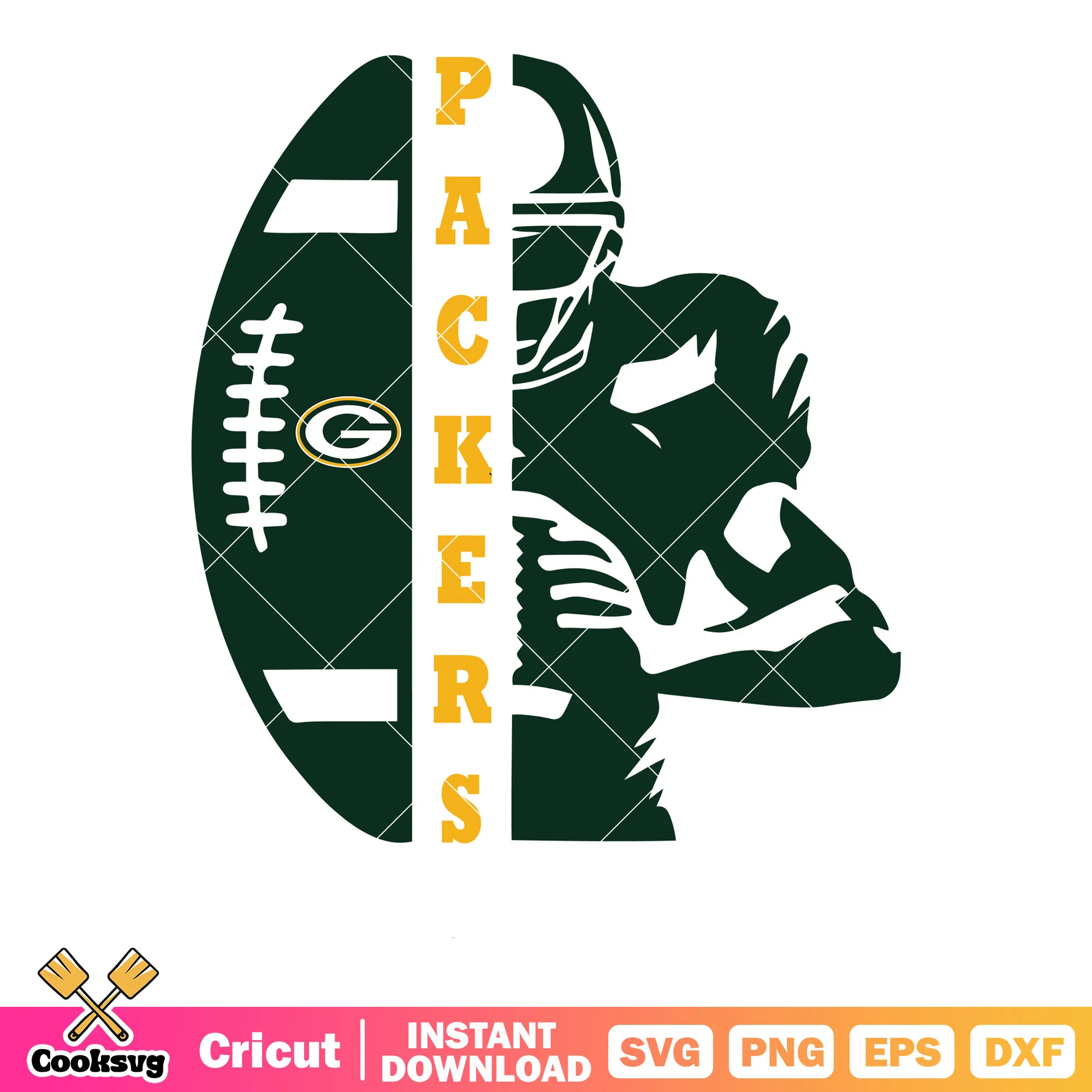 Packers nfl player football svg, packers svg, nfl pigskin svg