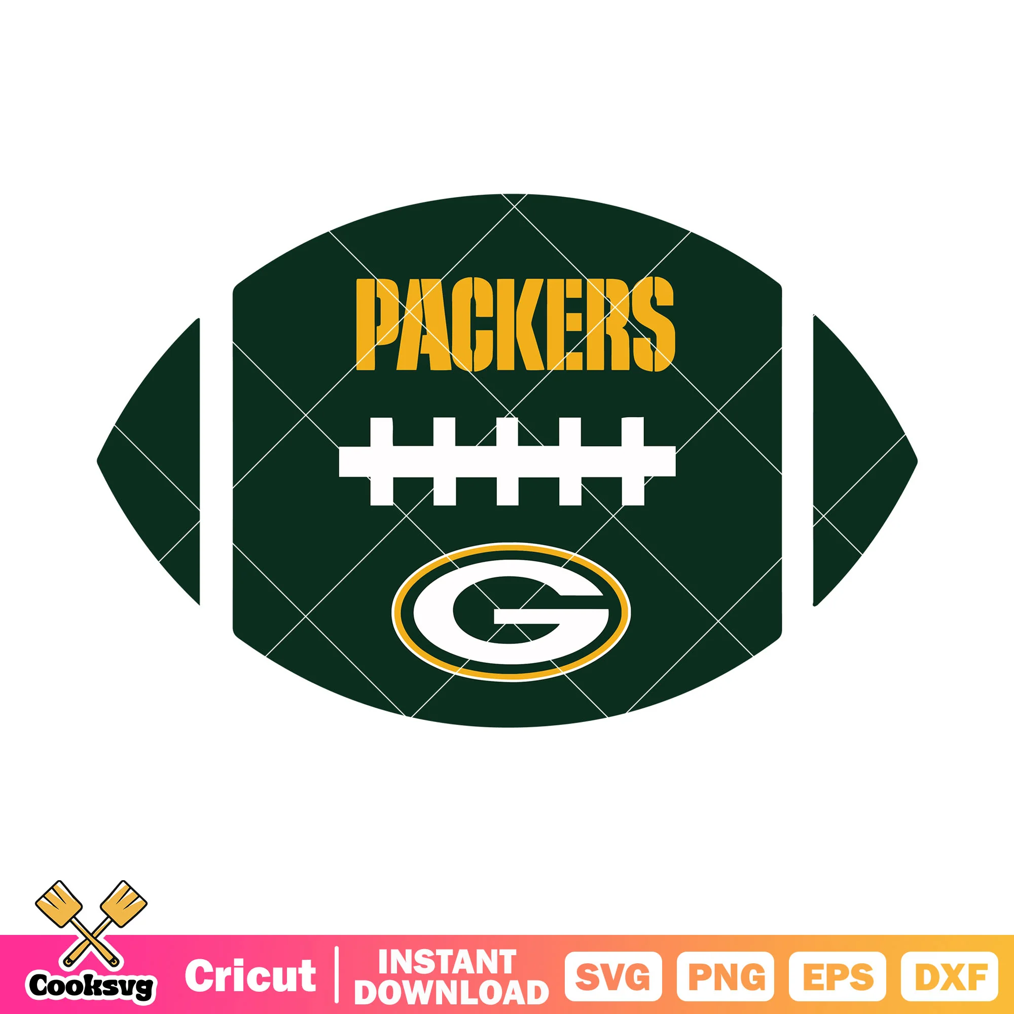 Packers pigskin ball nfl svg, Green Bay Packers svg, nfl svg