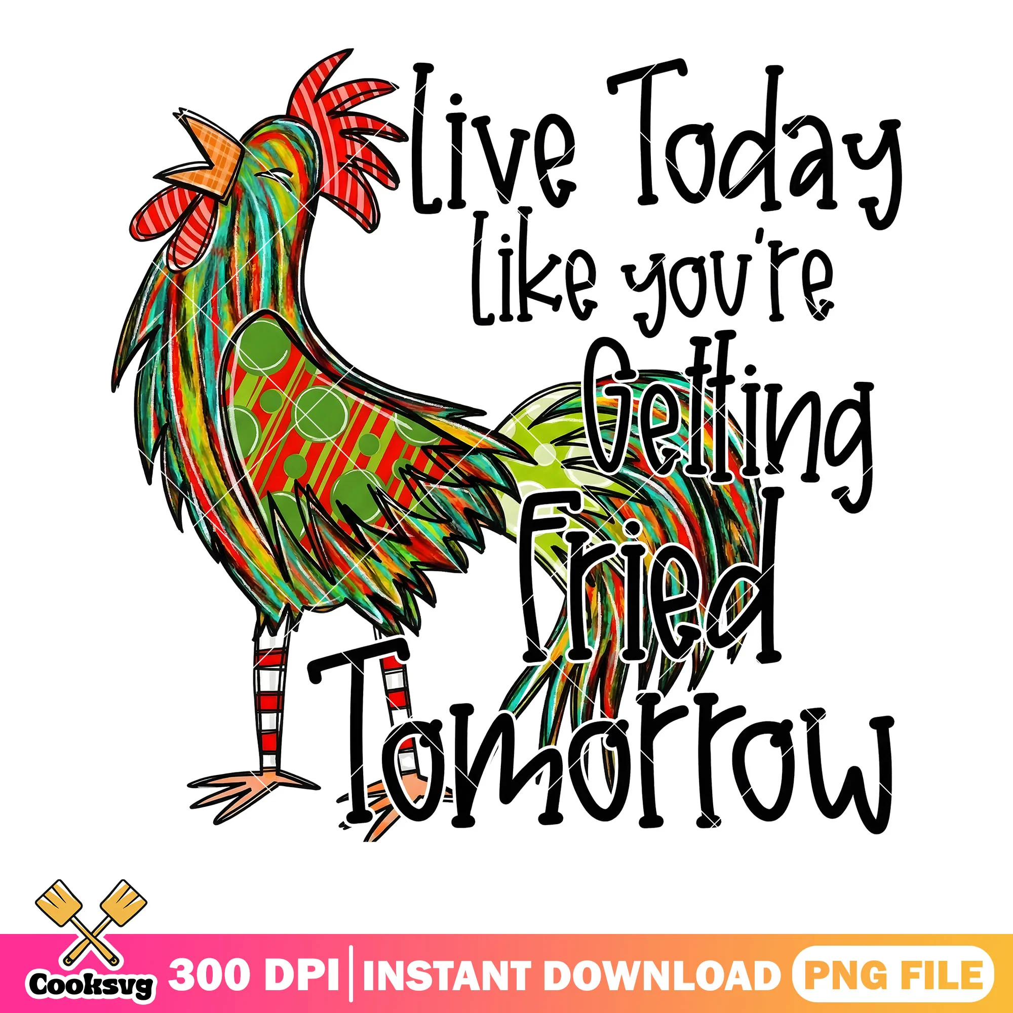 Painting cock frieds png, chicken fried png, funny art png