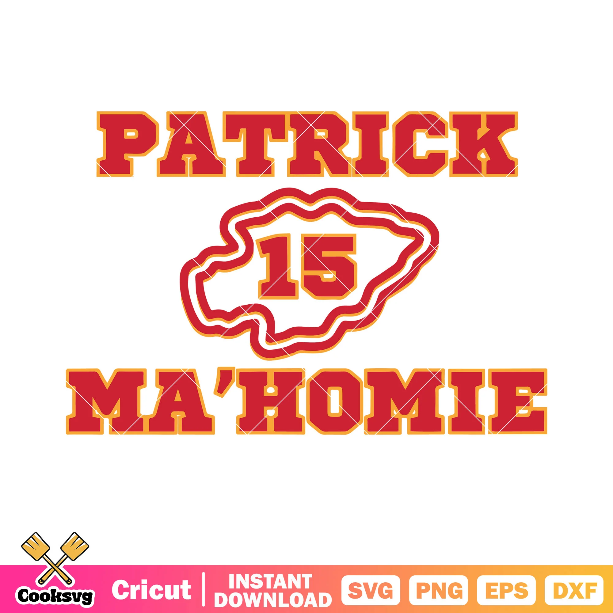 Patrick mahomie svg, Kansas City Chiefs svg, rugby player nfl svg