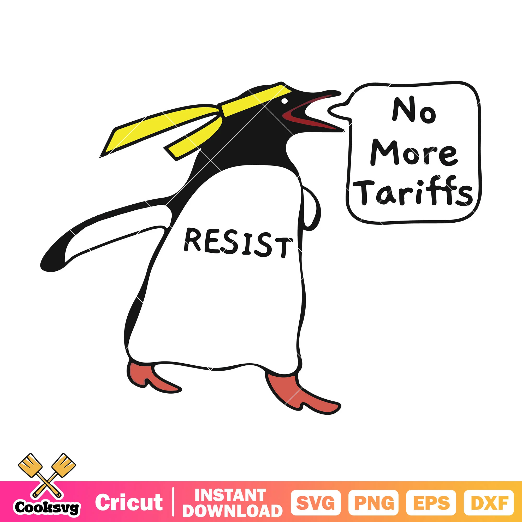 Penguins no more tariffs resist svg, trump tariffs svg, trump tariffs 2025 svg