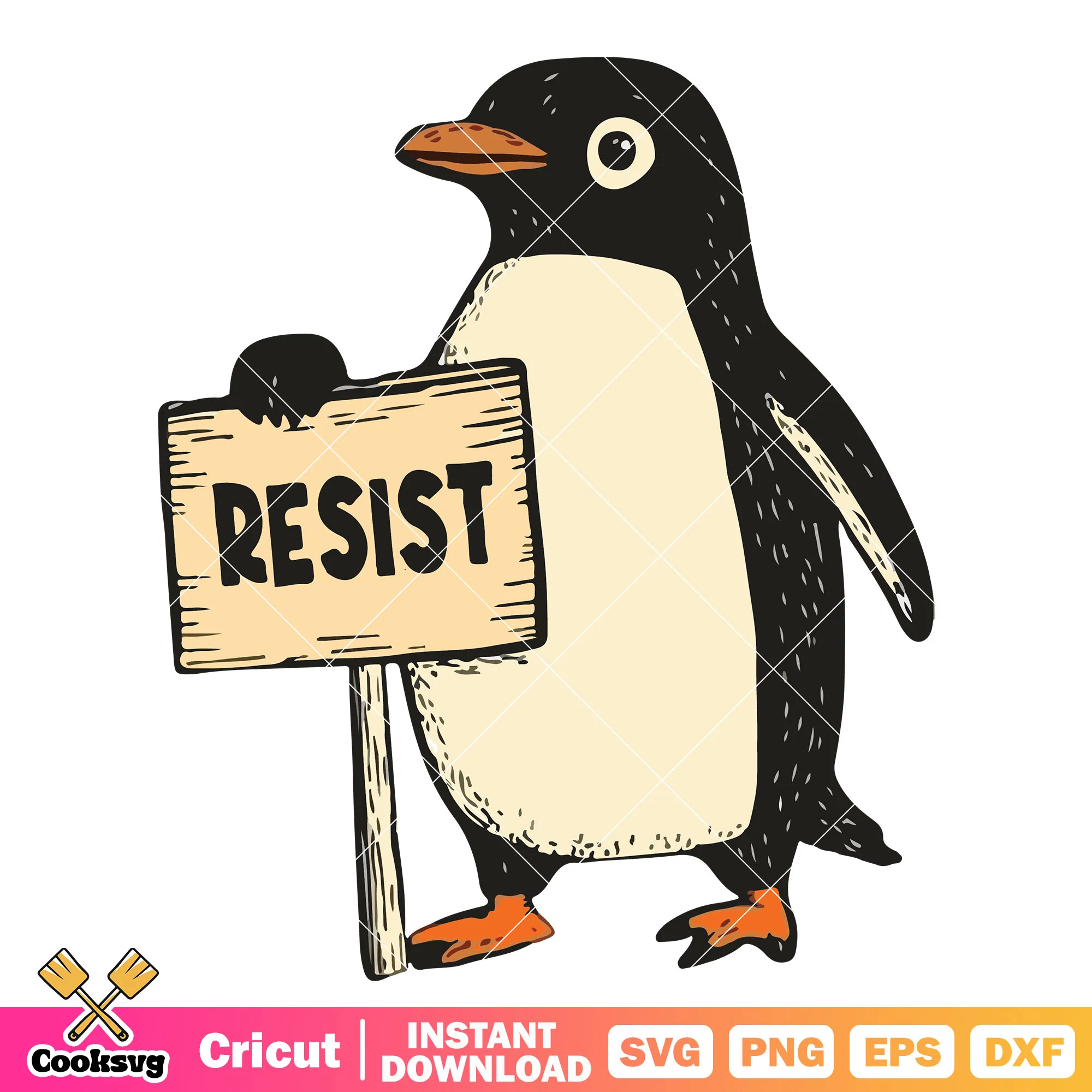 Pengunin cute resist trump tariffs svg, resist t shirts svg, trump resistance svg