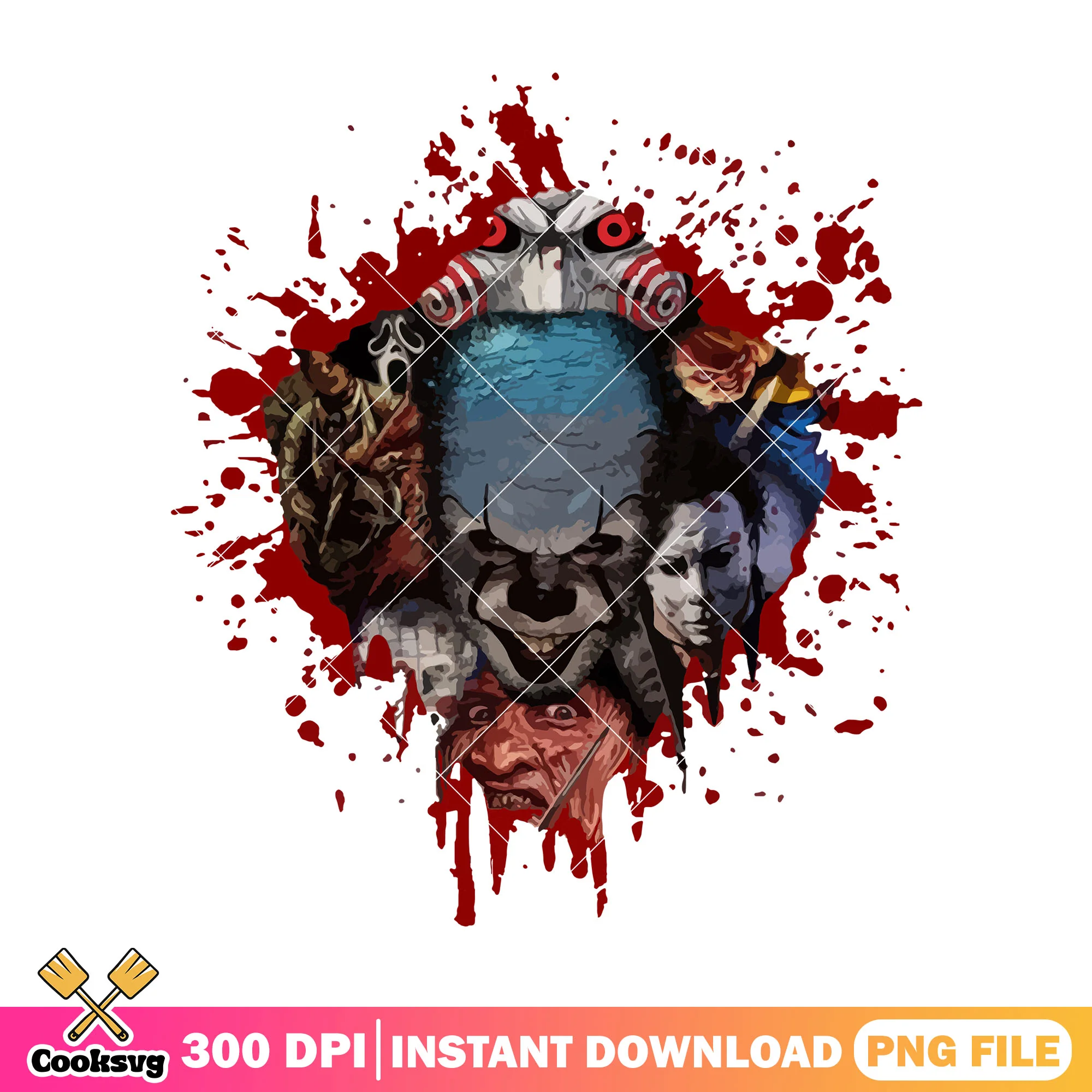 Pennywise halloween character design png, pennywise clown png