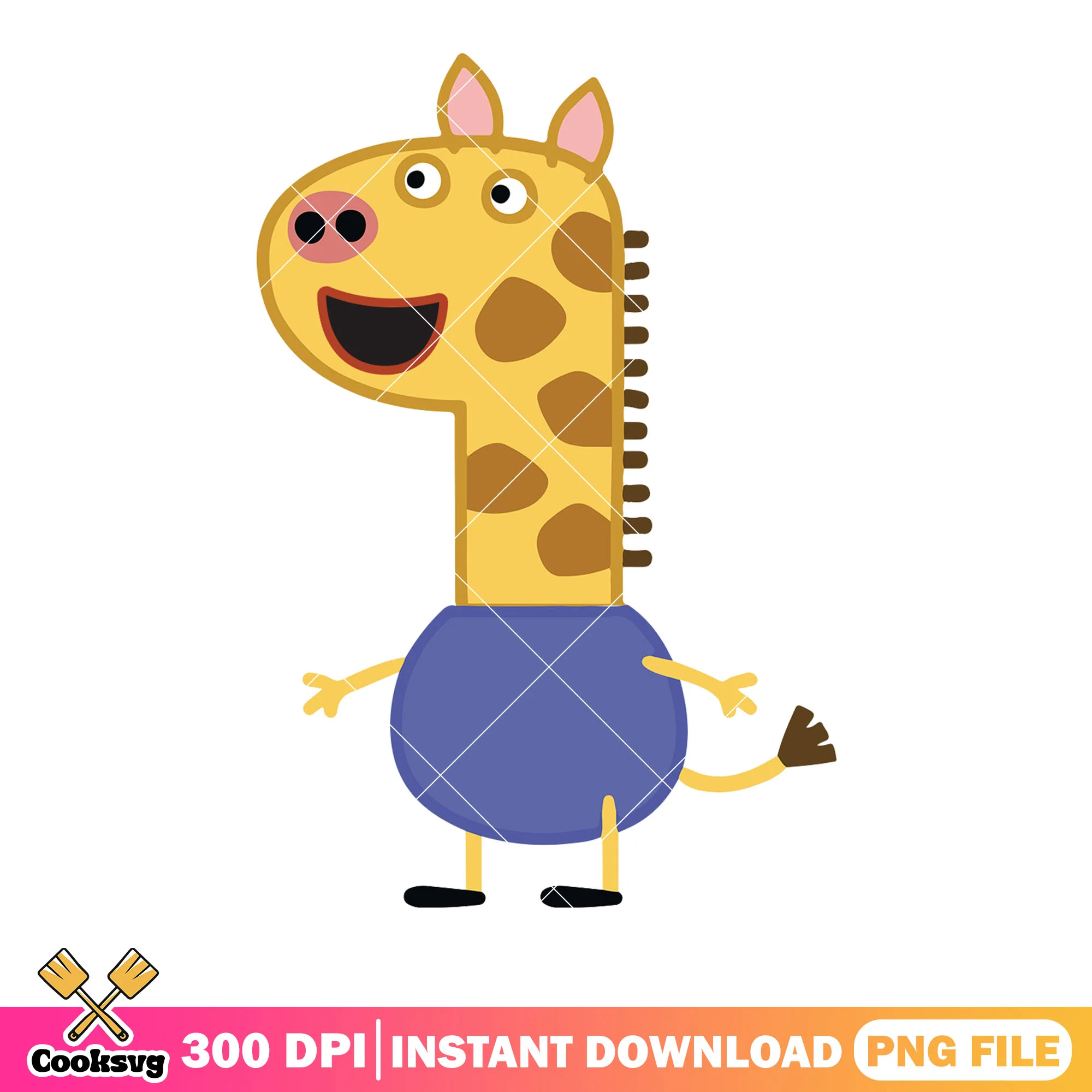 Peppa pig friend Gerald Giraffe png, peppa pig show for kids png