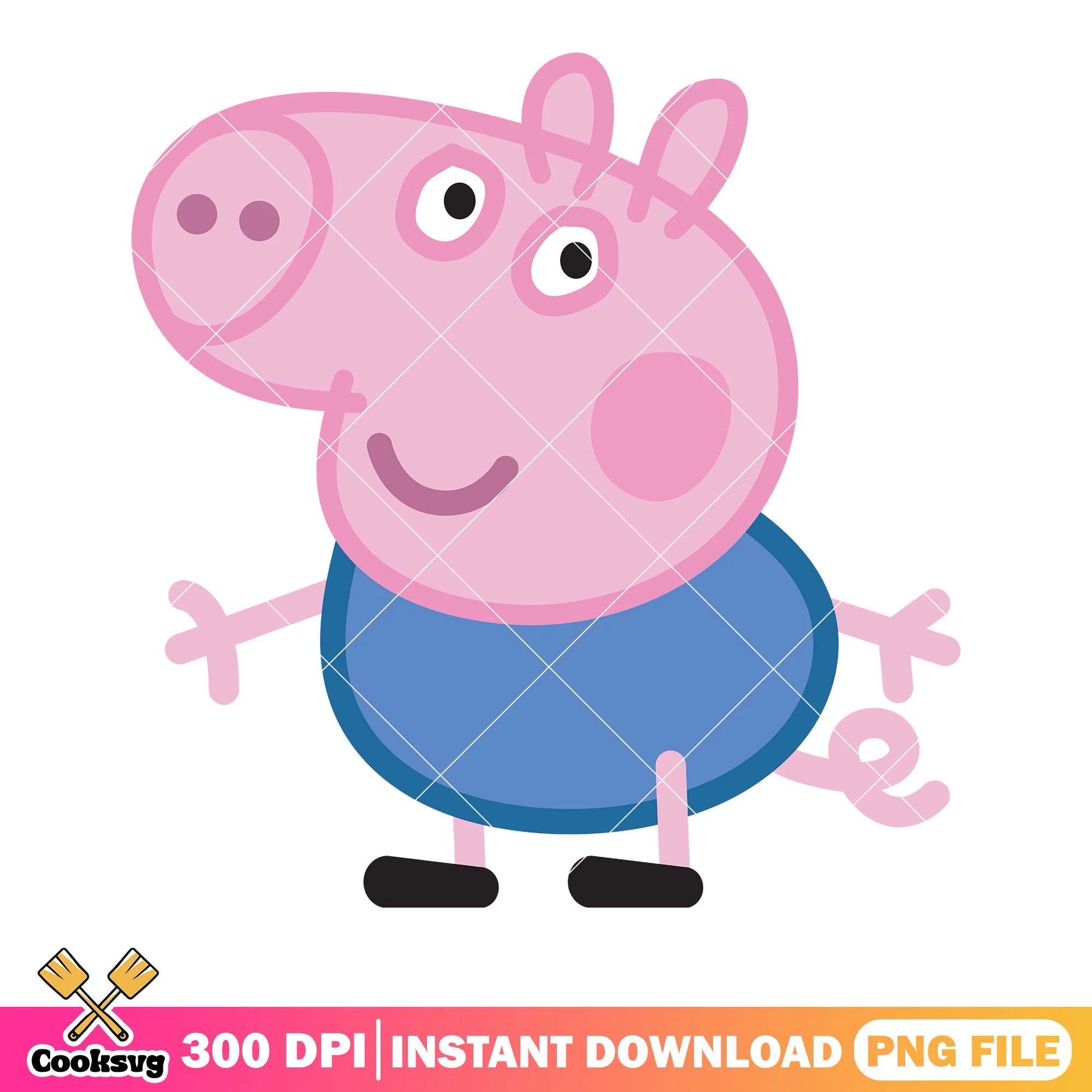 Peppa pig little brother png, cartoon for kids png, george pig png
