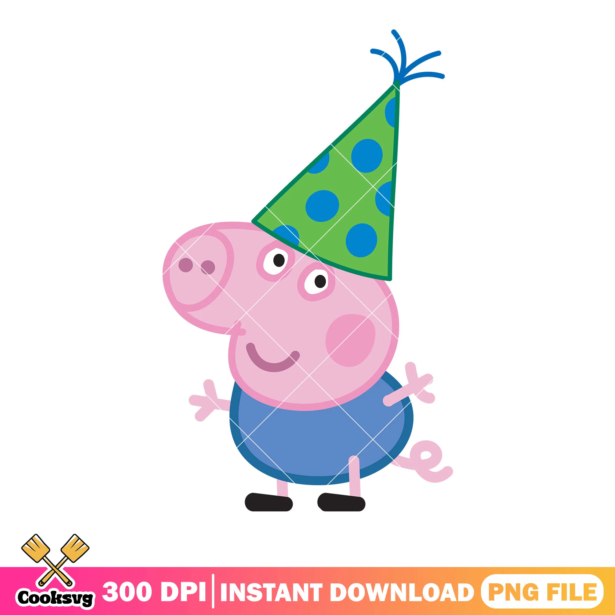 Peppa pig with green hat png, peppa pig show png, cartoon for kids png
