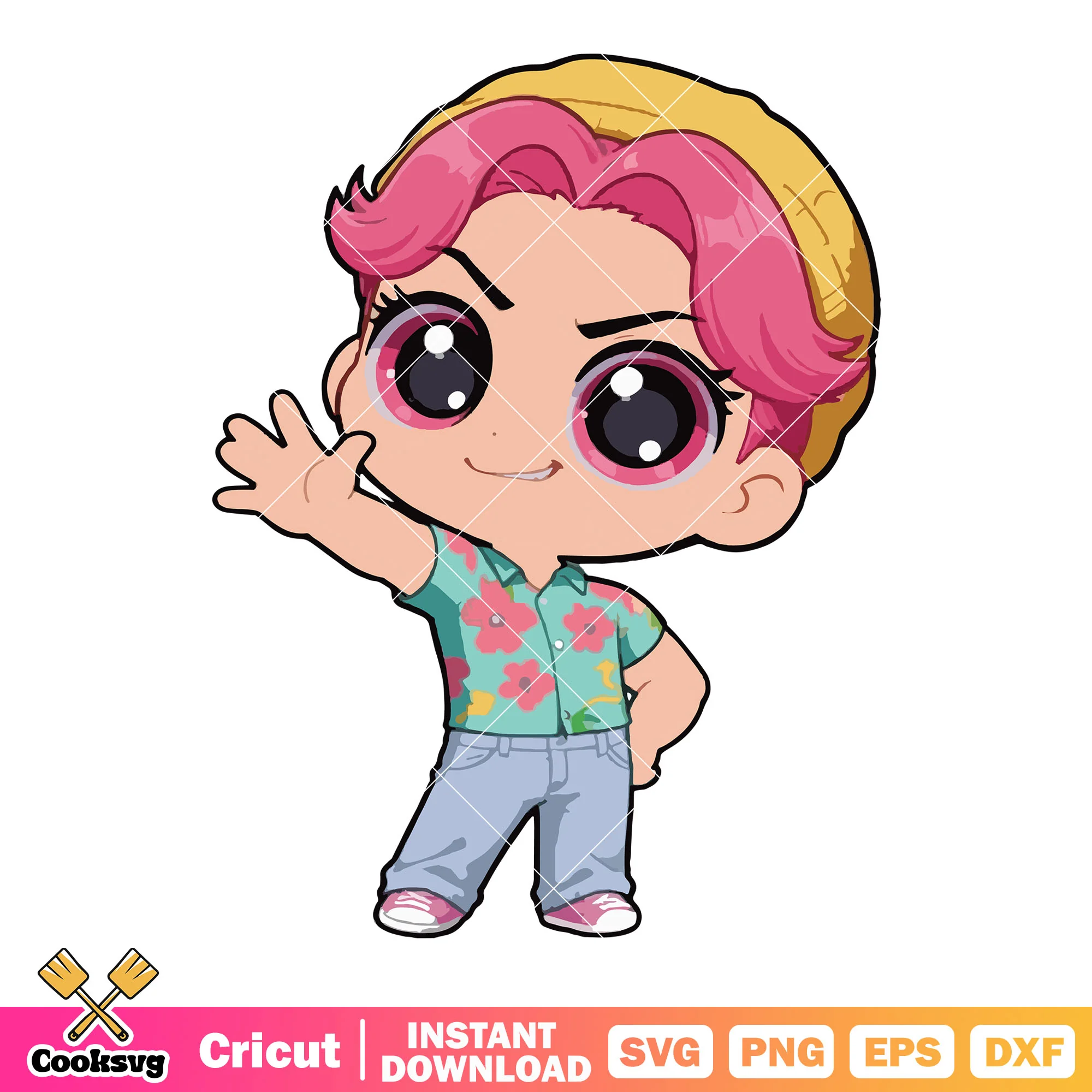 Photo pose chibi abby svg, abby saja svg, love saja boys svg
