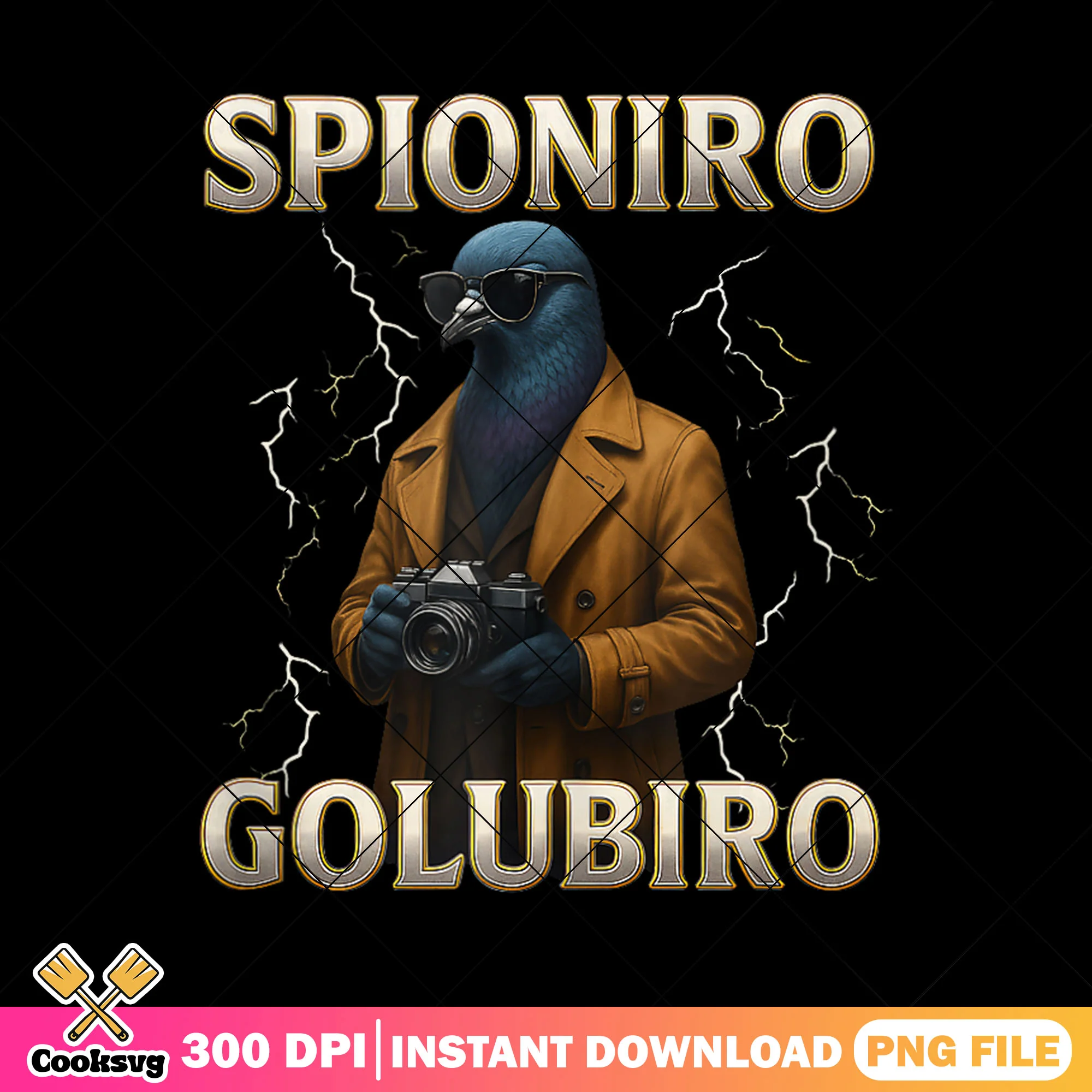 Pigeon Spioniro Golubiro png, piegon meme png, italian brainrot png