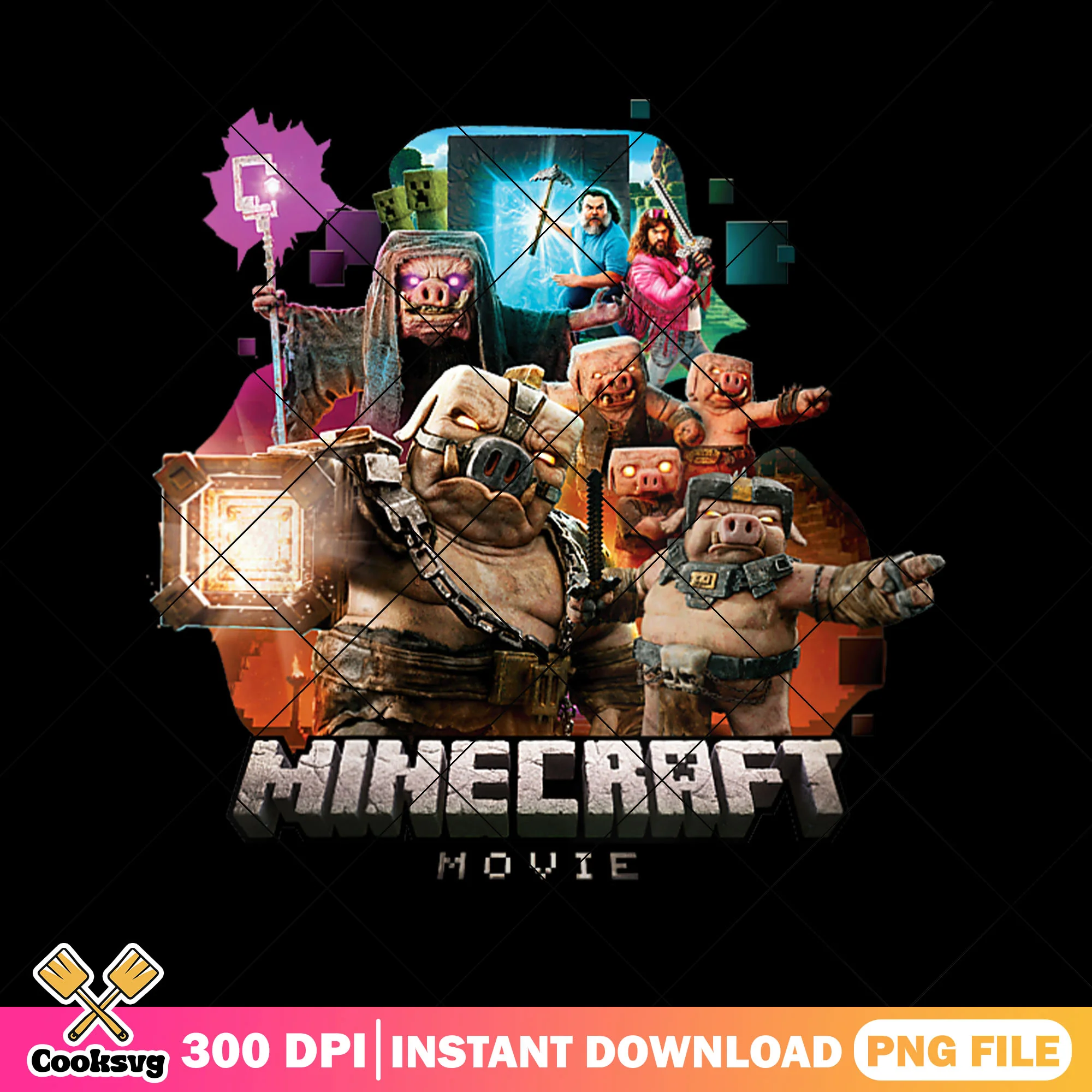 Piglins minecraft movie png, a minecraft movie png, minecraft game png