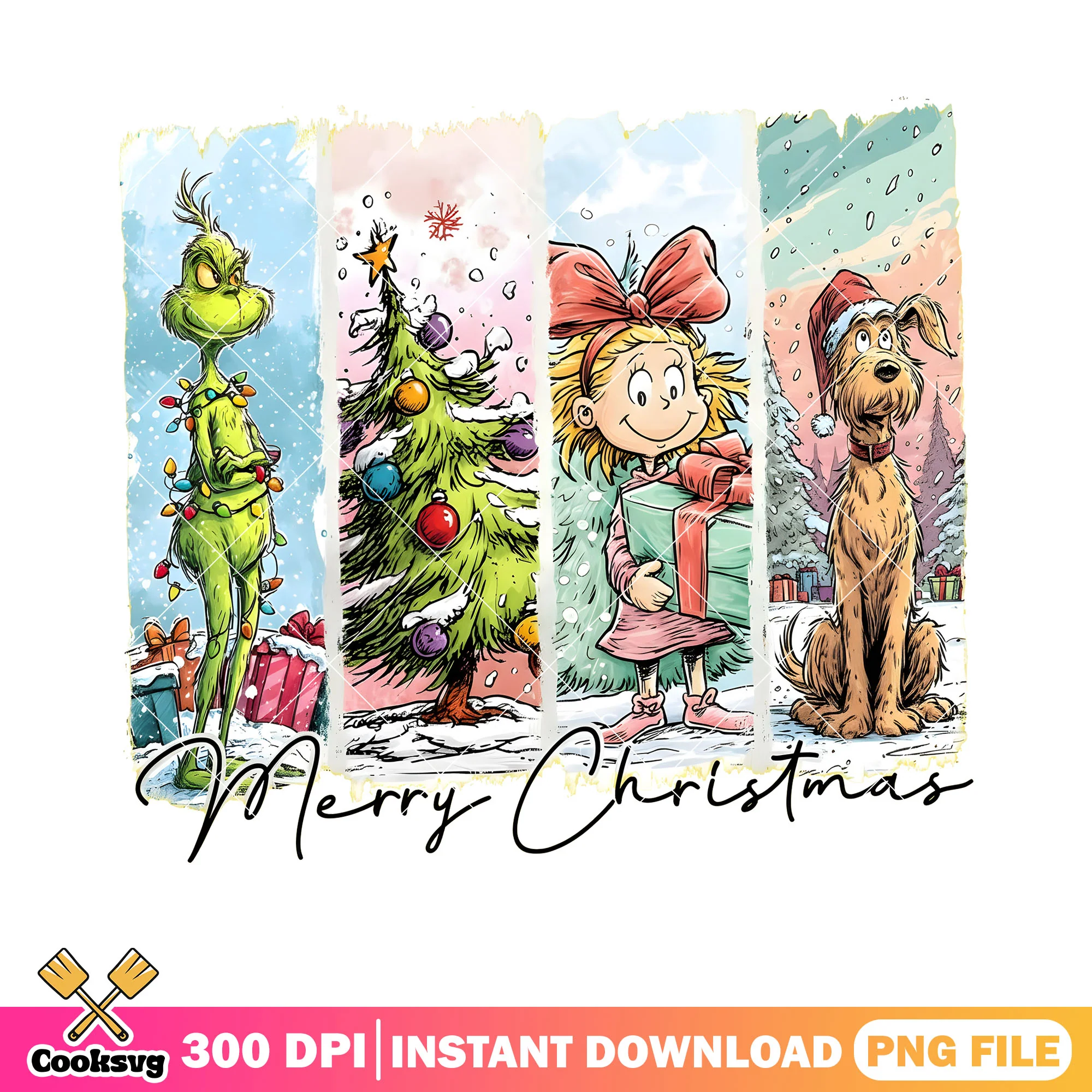 Pink bow tie little girl png, the grinch png, cute puppy png