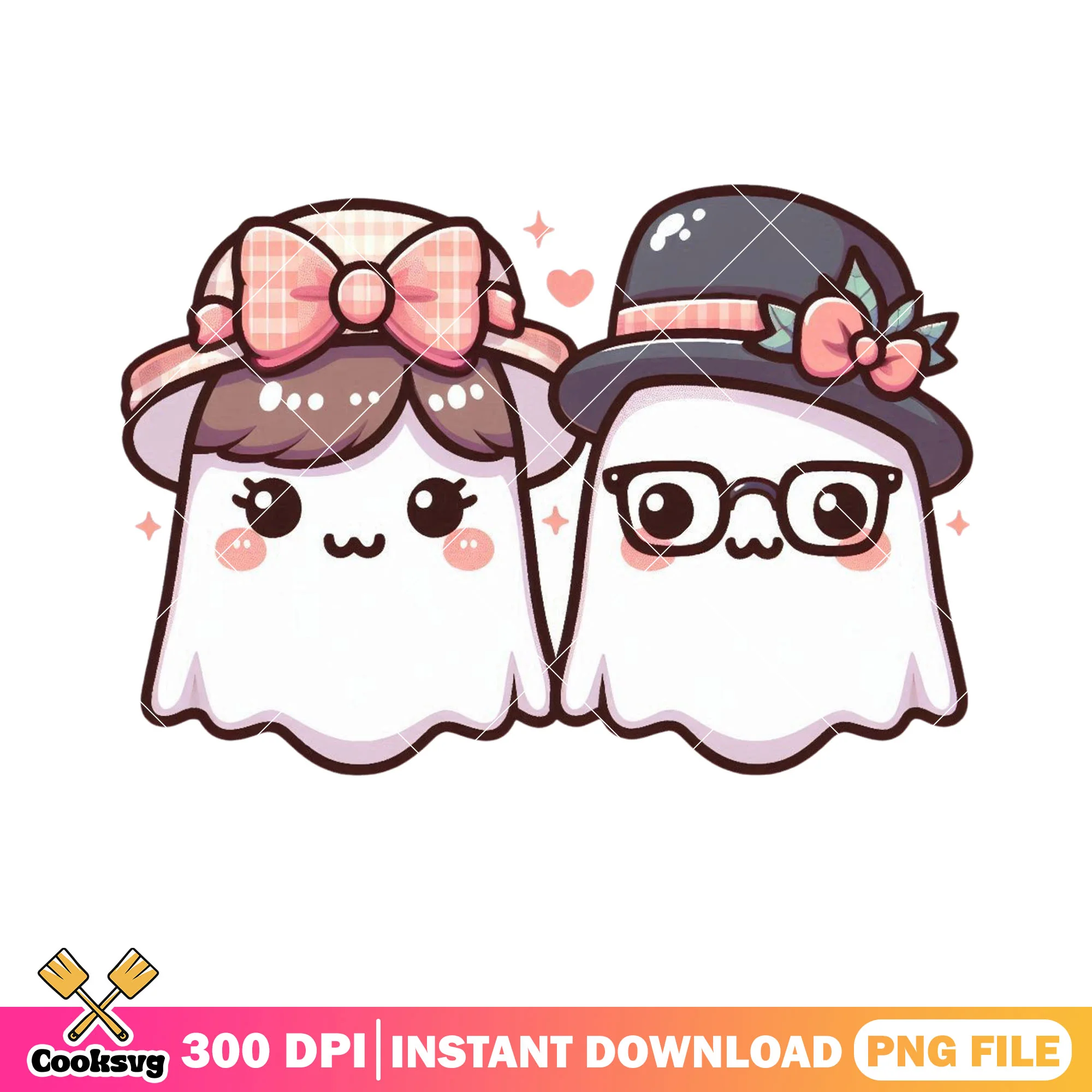 Pink cheek bow tie png, ghost costume png, halloween scary png
