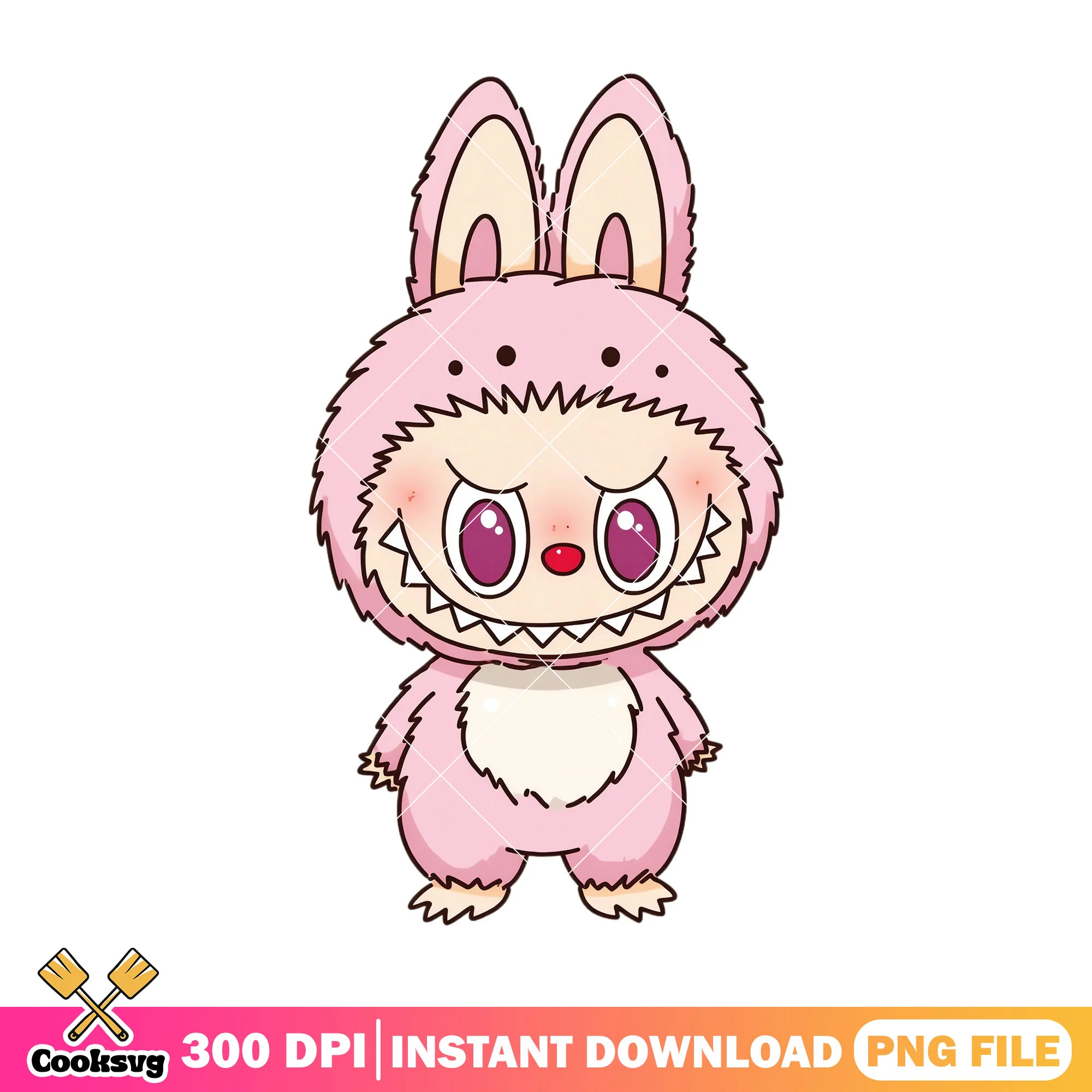 Pink labubu monster design png, labubu baby png, labubu near me png