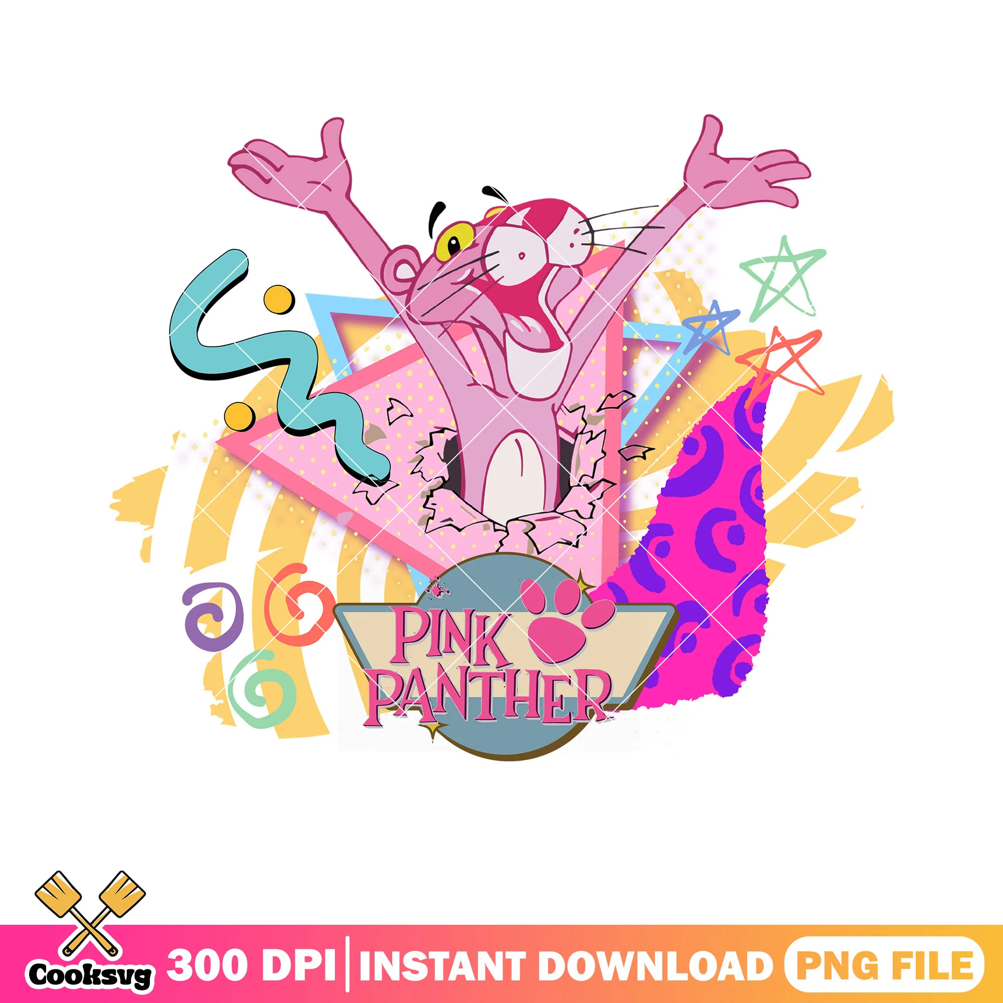 Pink Panther 90s cartoon vibe png, pink panther classic cartoon png