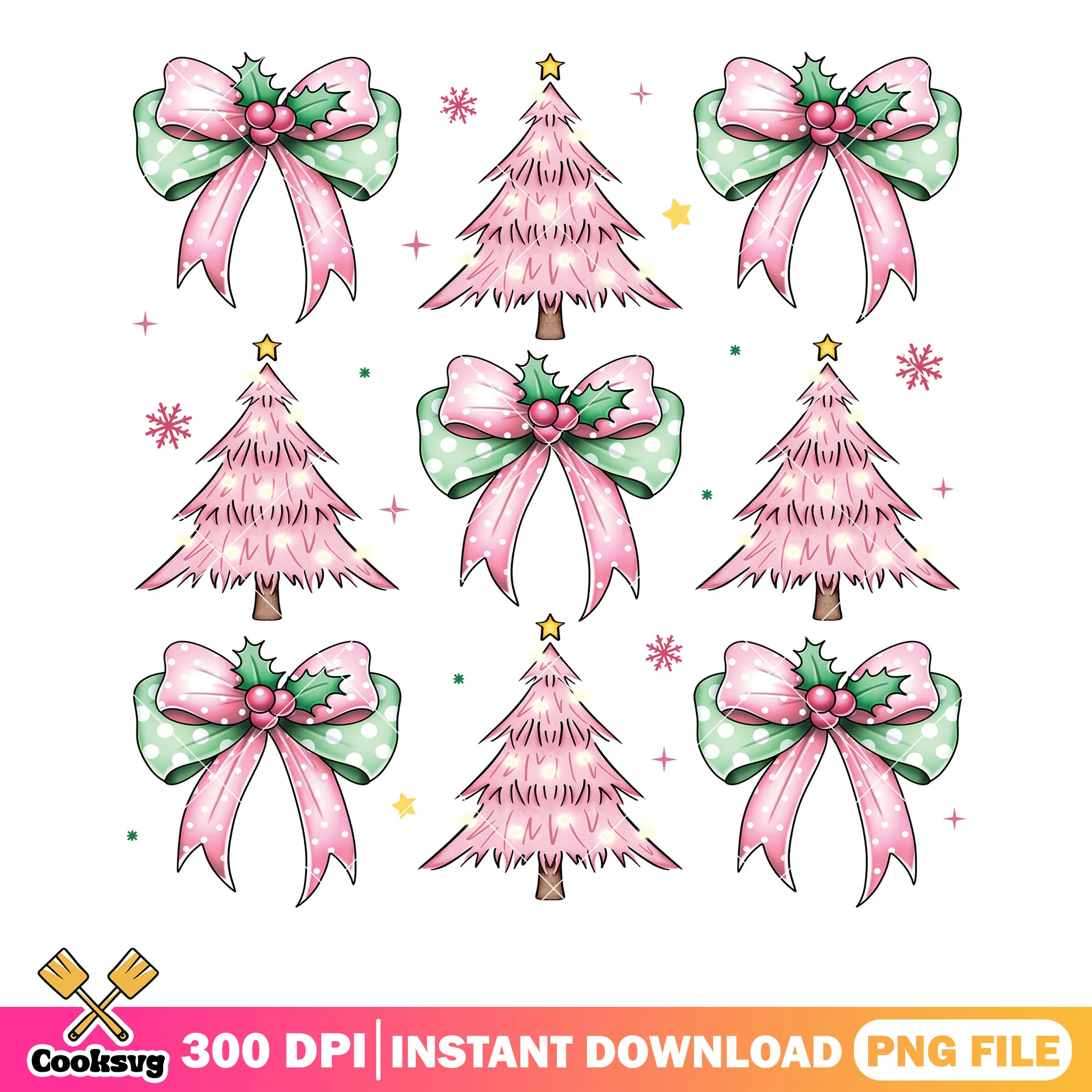 Pinky coquette tree xmas png, christmas tree png, christmas vibes png