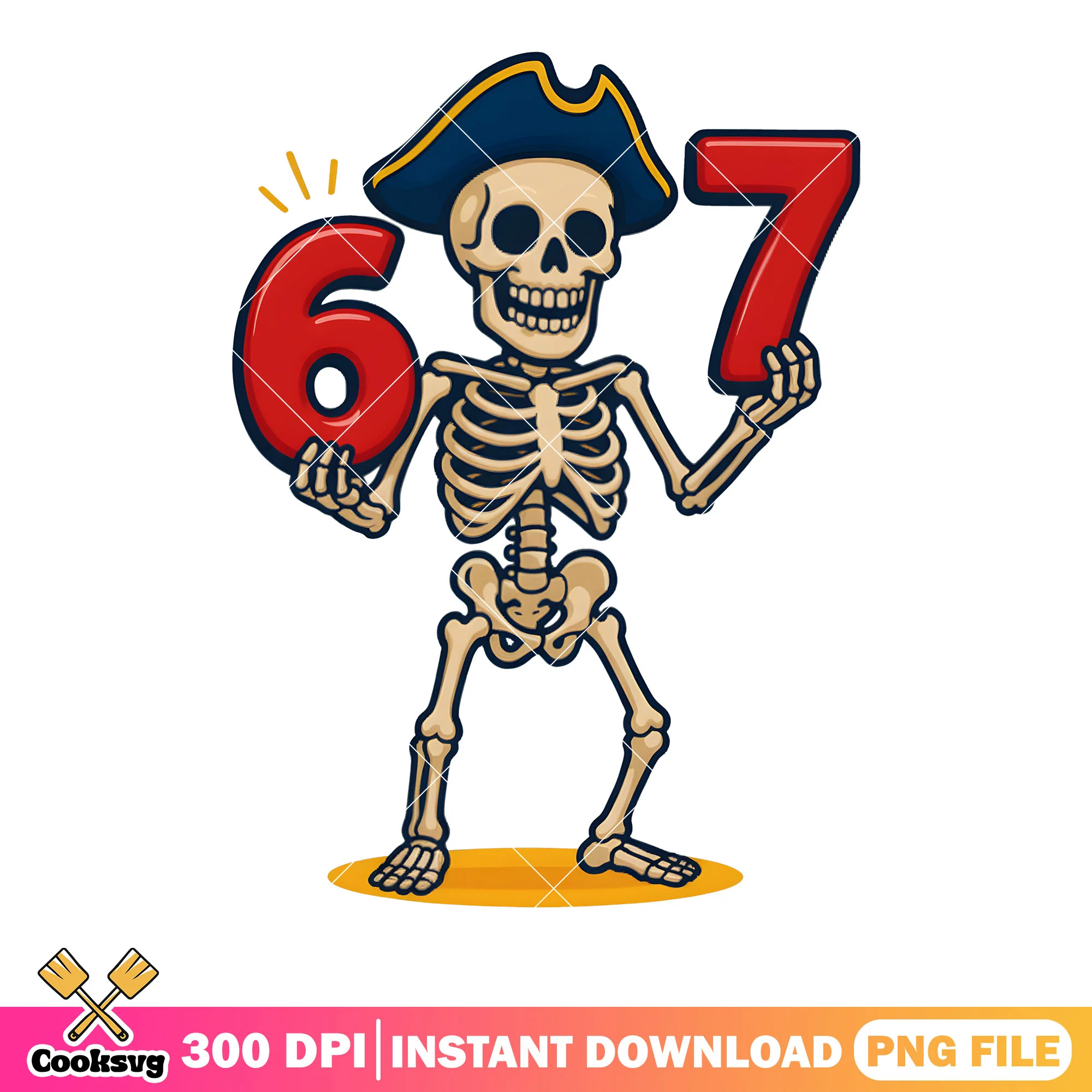 Pirates skeleton 67 png, skeleton six seven png, funny 67 png