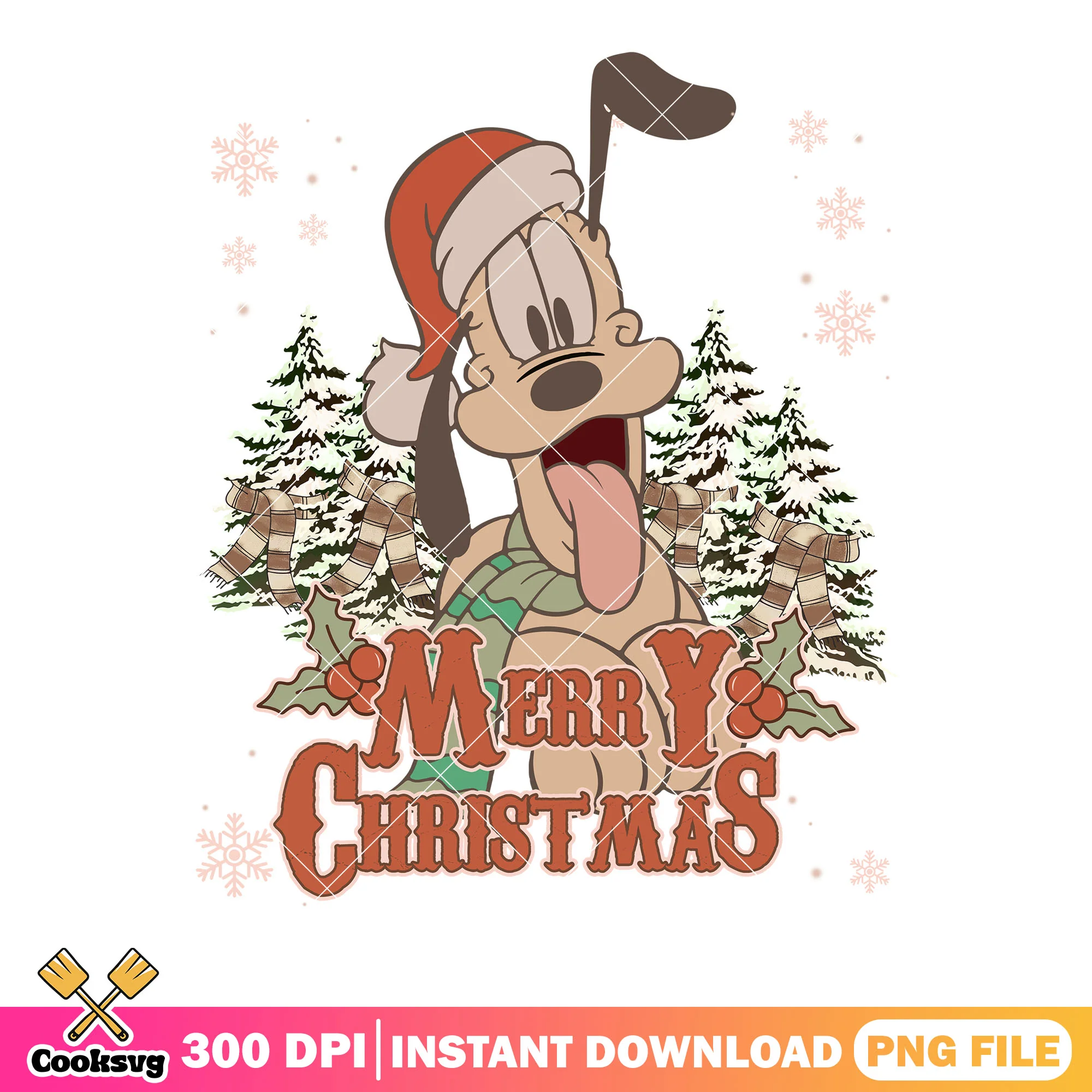 Pluto christmas art png, pluto the dog png, disney christmas png