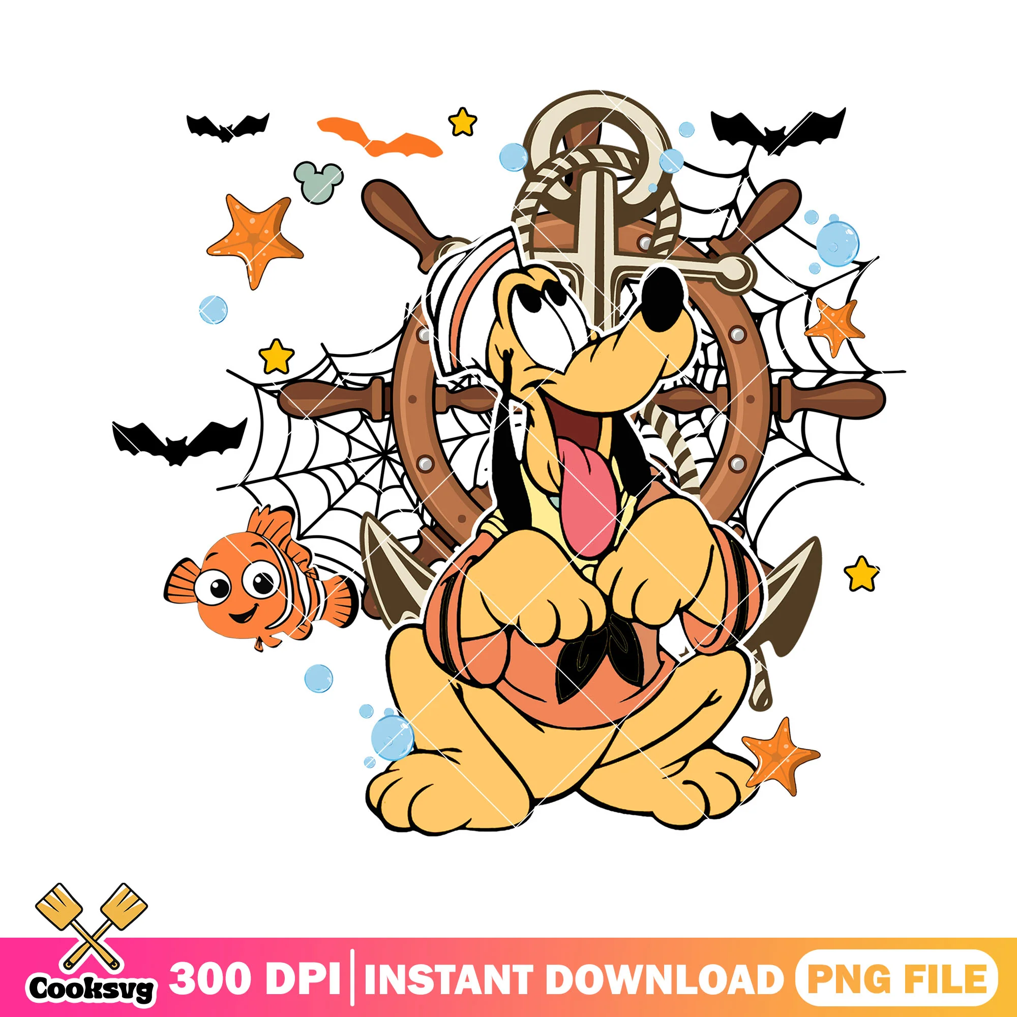 Pluto halloween sea png, pluto mickey mouse png, disney halloween png