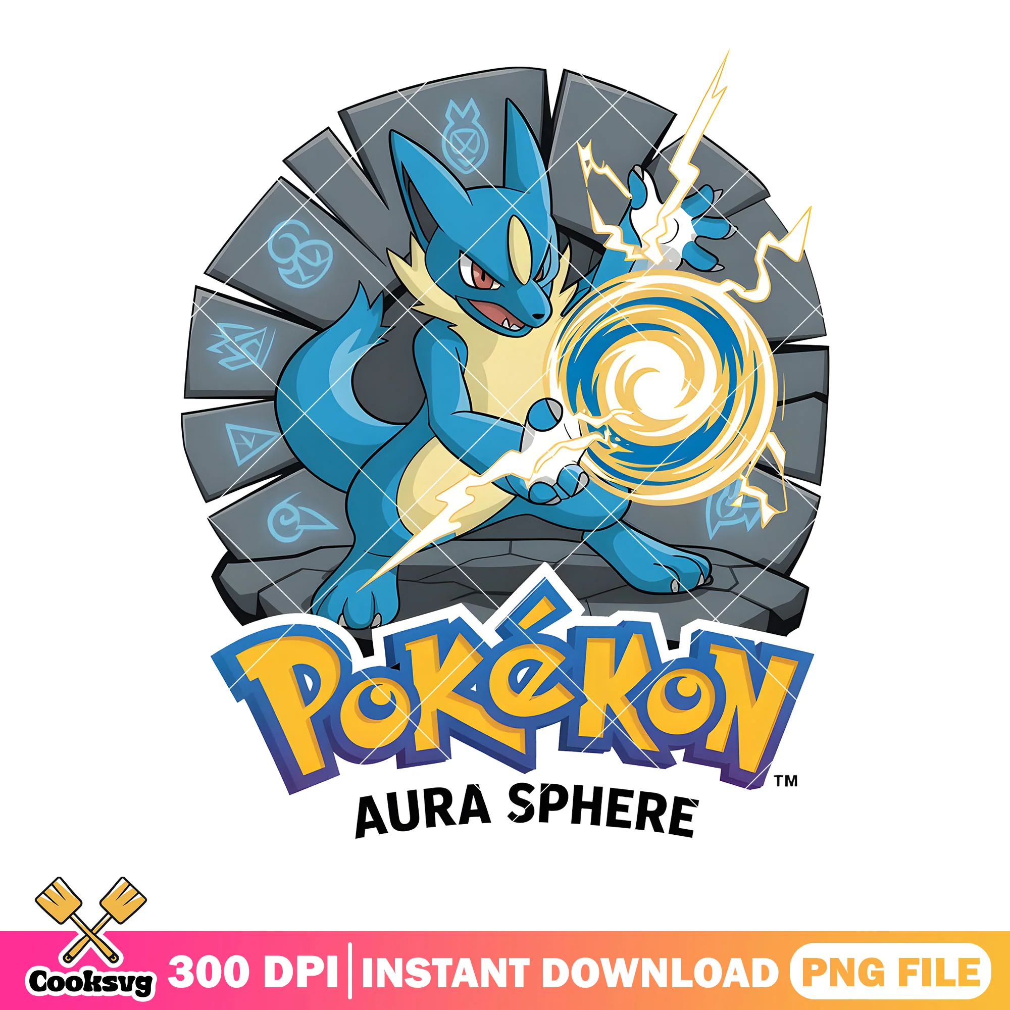 Pokemon aura sphere png, nintendo switch png, pokemon lucario png