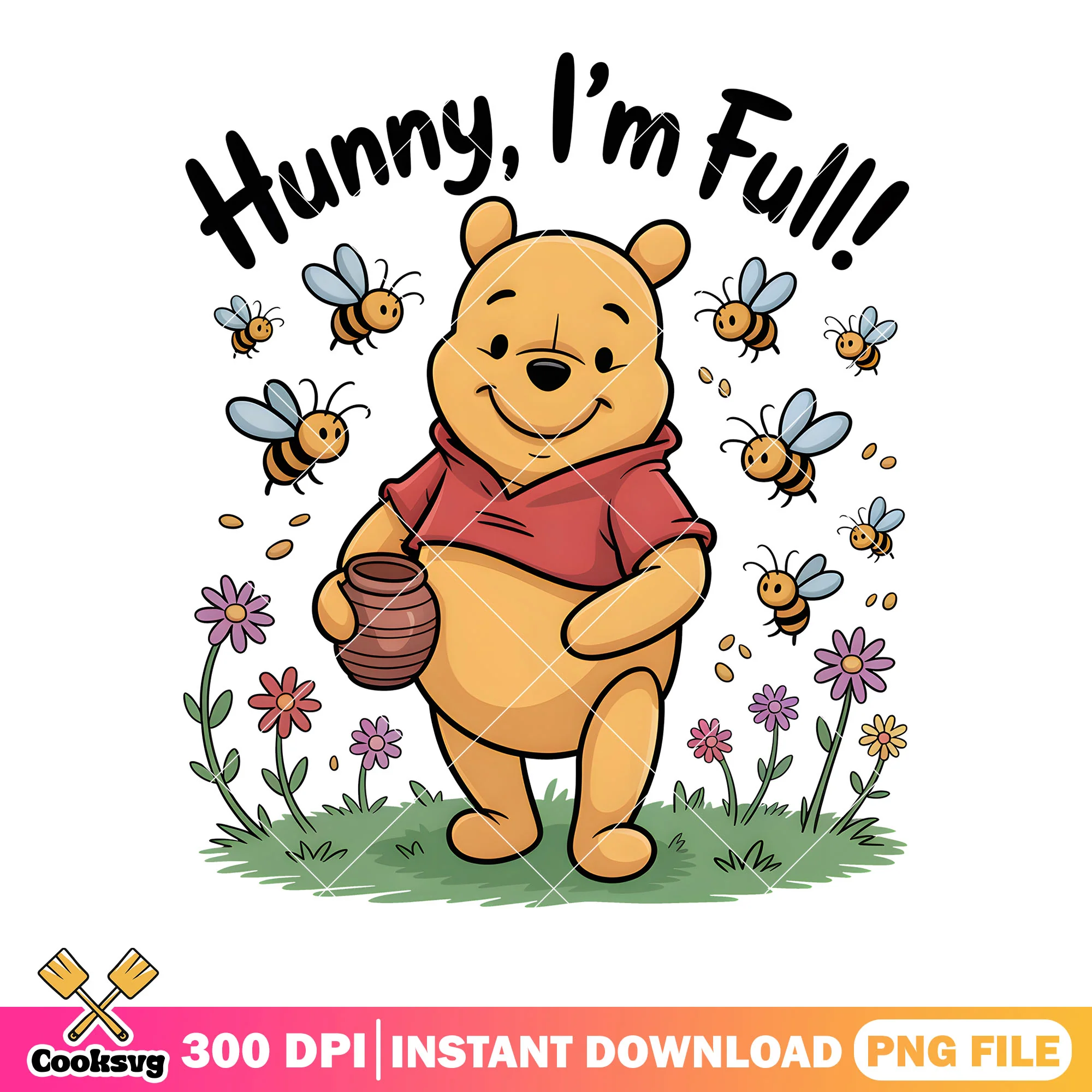Pooh full honey poster png, pooh friends png, winnie the pooh png