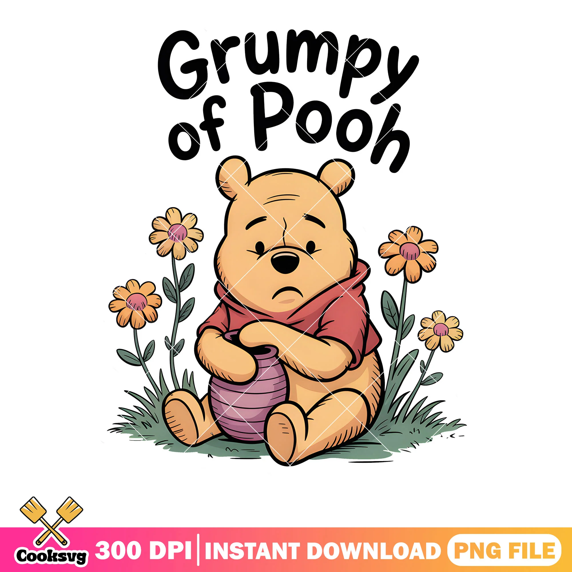 Pooh grumpy winnie vibes png, disney pooh png, winnie the pooh png