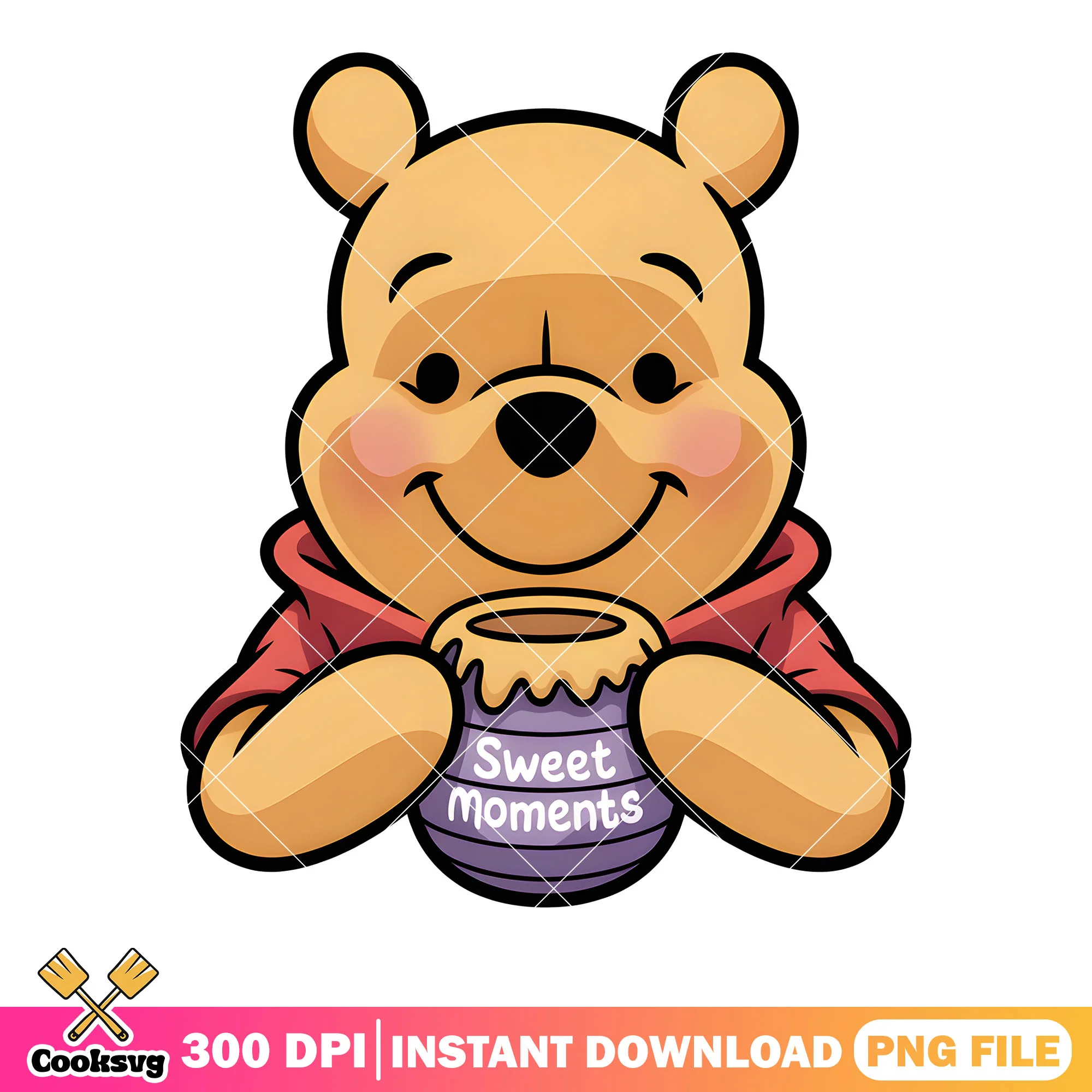 Pooh with sweet moments png, pooh bear png, winnie the pooh png