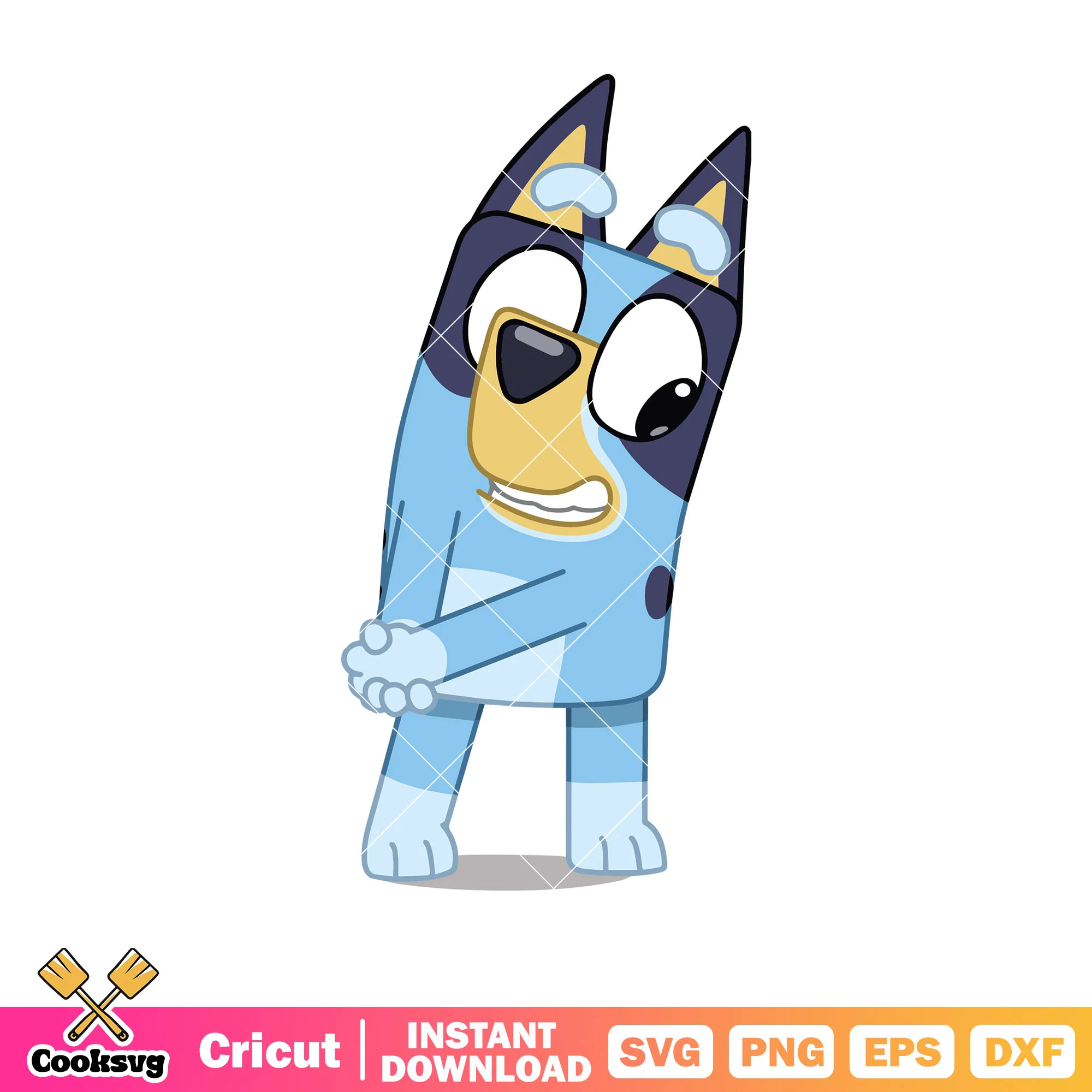Pose bluey dog cartoon funny svg, character bluey svg, movie bluey svg