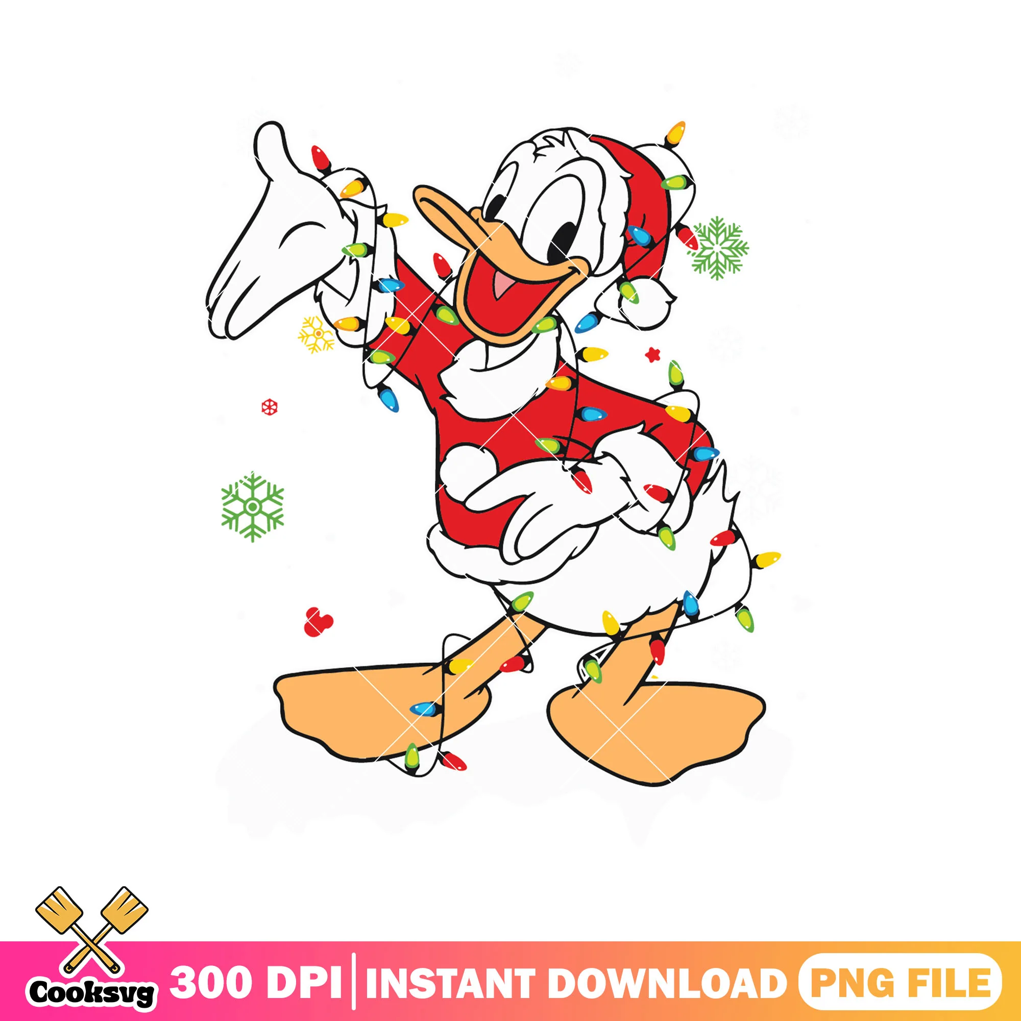 Poster donald duck christmas png, donald duck png, disney wreath png