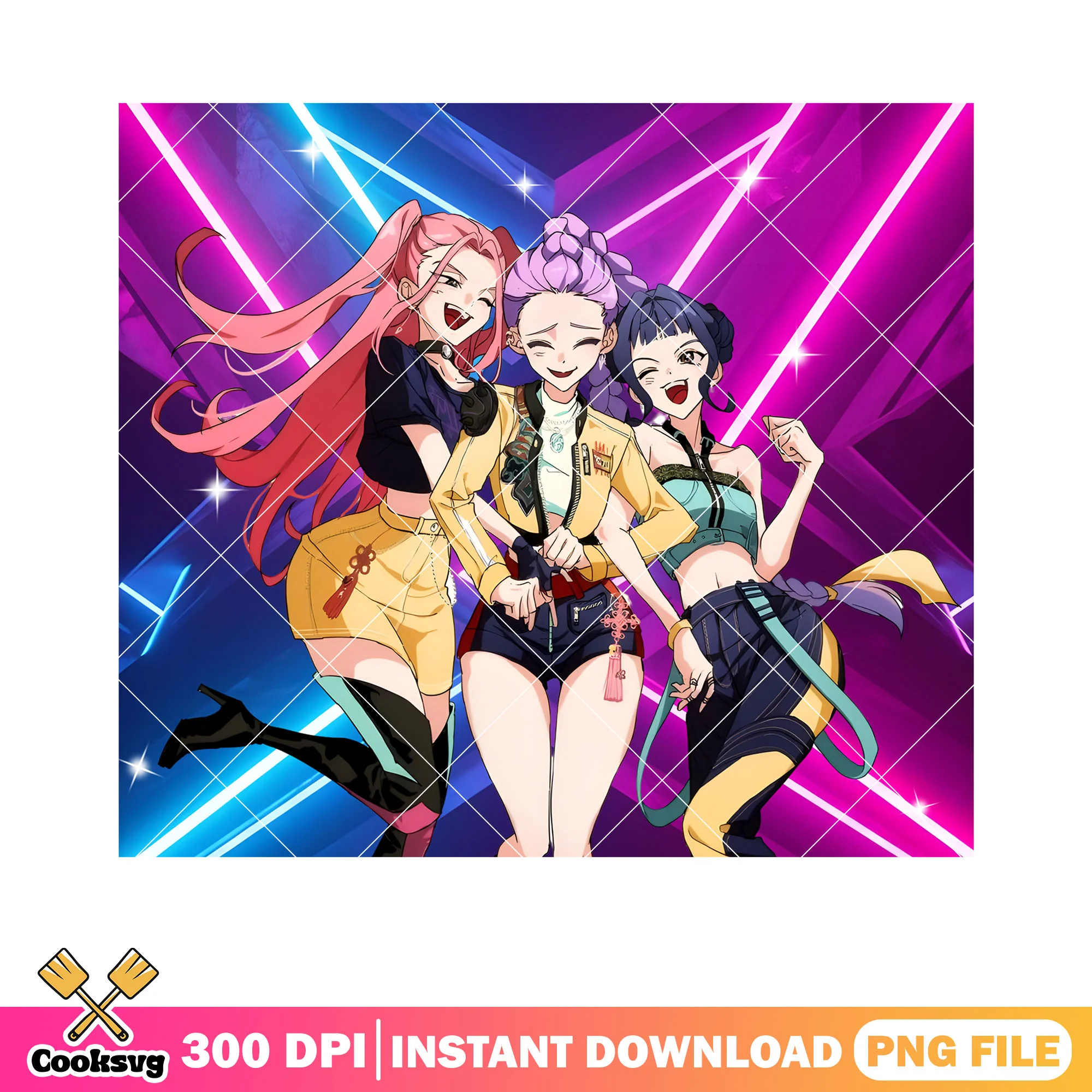 Poster mira zoey anime png, girls huntrix star png, anime girls png