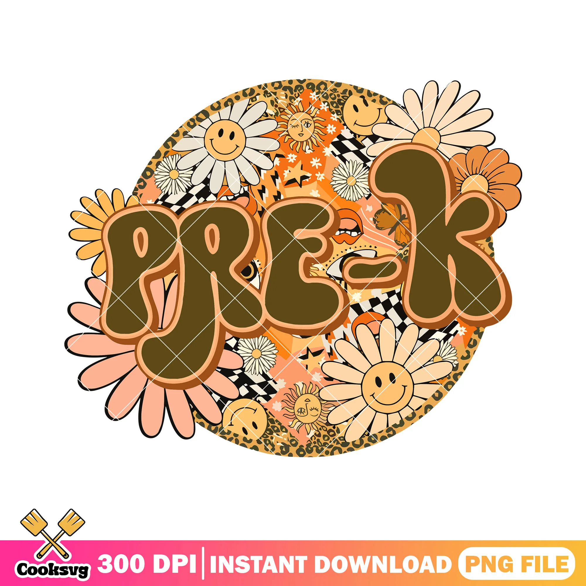 Pre-k flowers png, i want back to school png, font art png