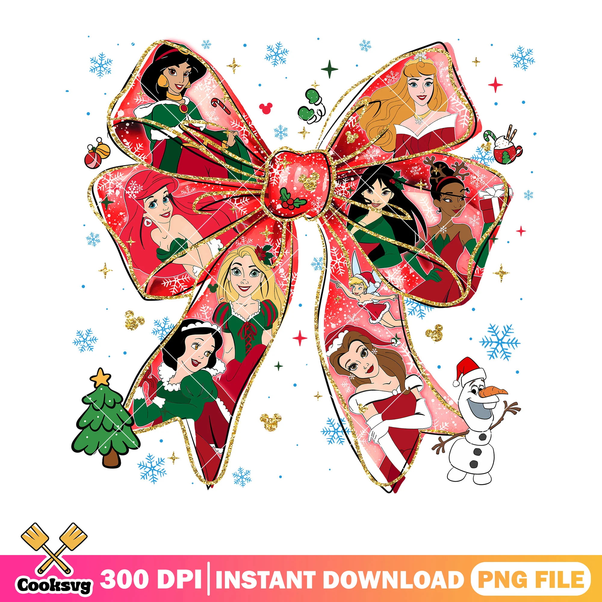 Princess christmas gaint png, red bow png, bow big christmas png