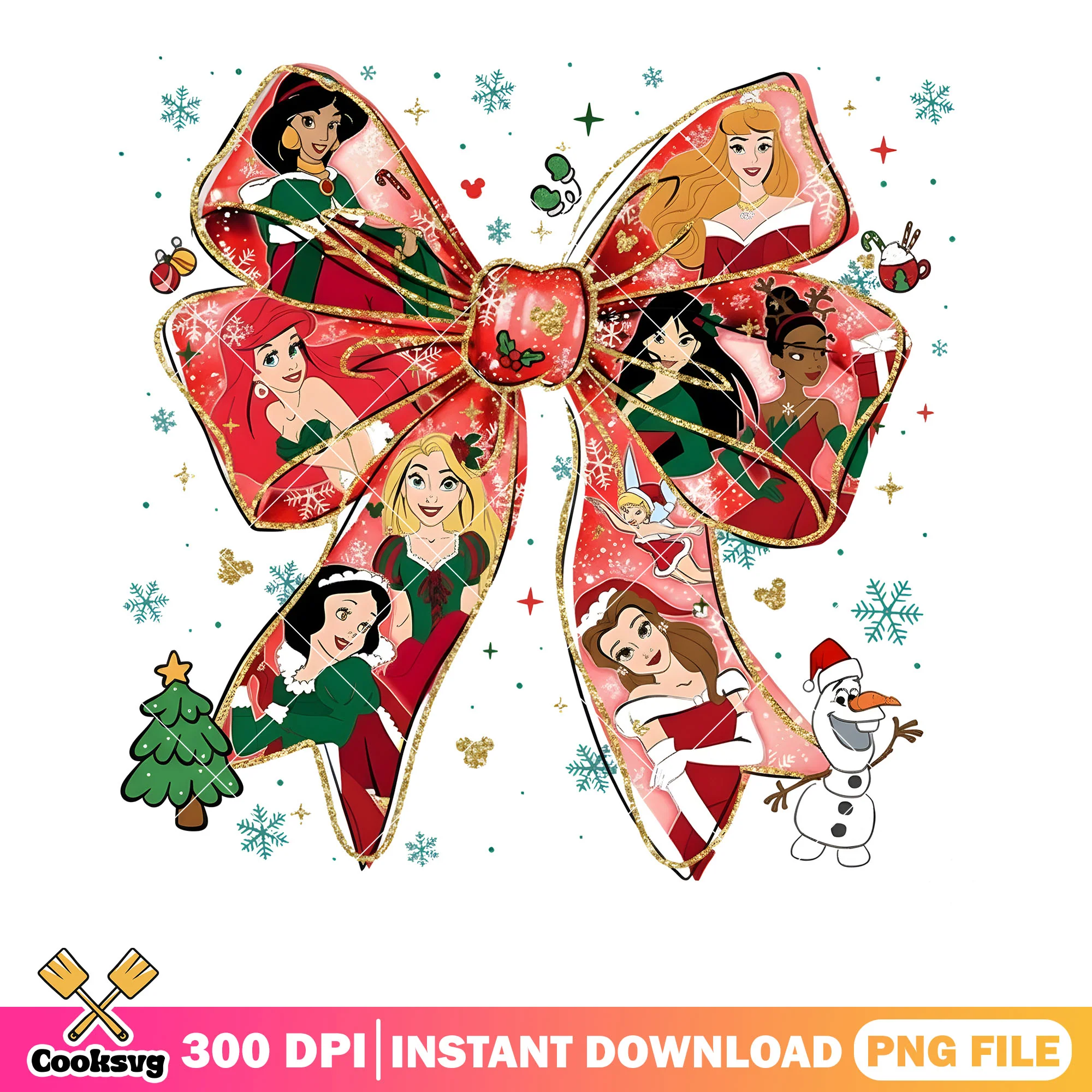 Princess disney christmas png, Christmas tree png, disney christmas png