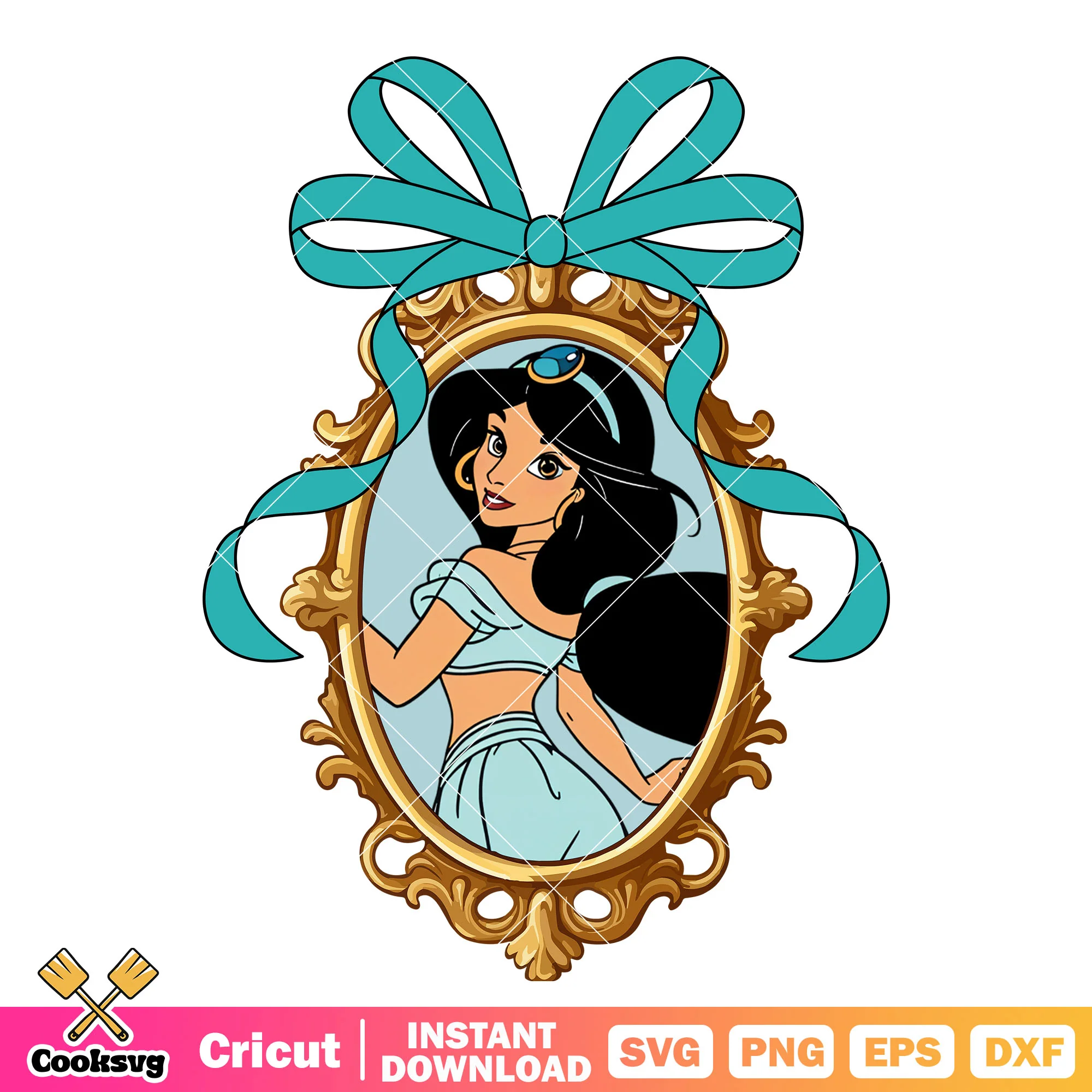 Princess Jasmine bow tie mirror png, jasmine princess png, disney mirror png