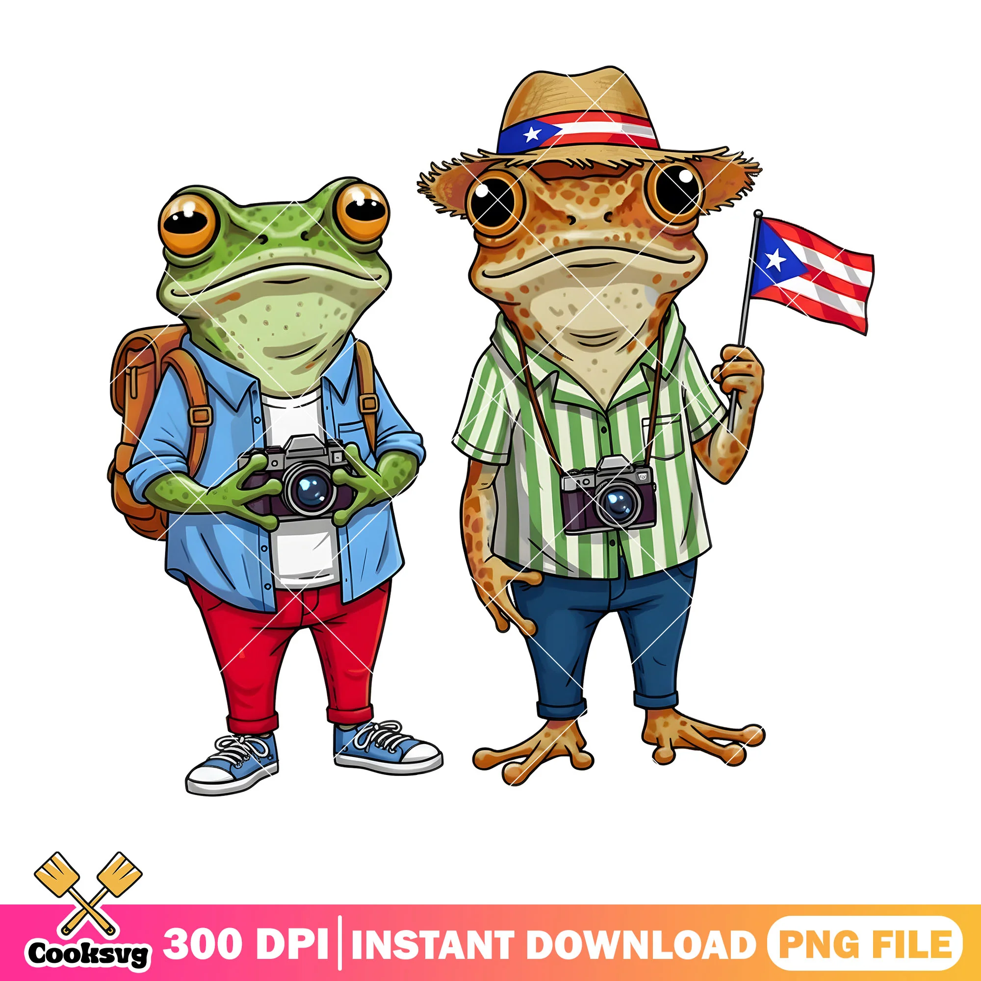 Puerto rico frog flag png, puerto rico png, funny frog png