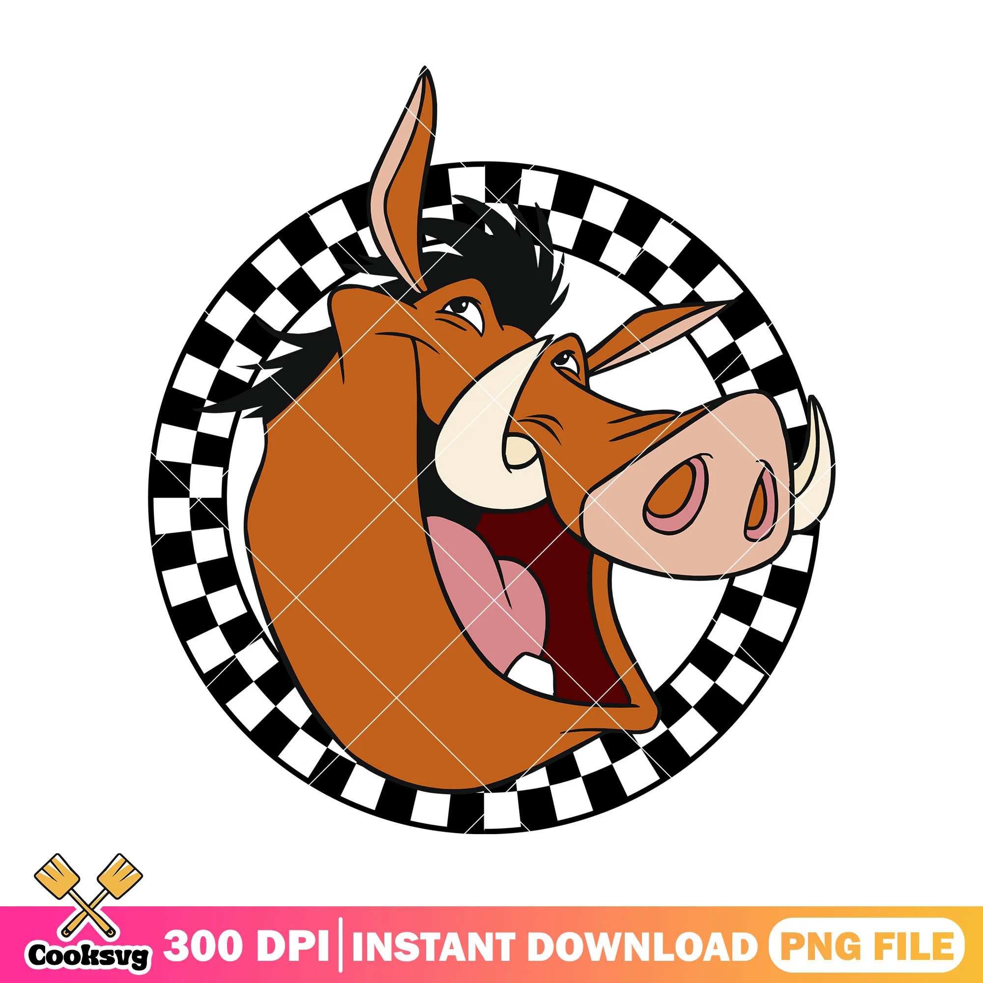 Pumbaa head circle disney png, disney pumbaa png, lion king disney png